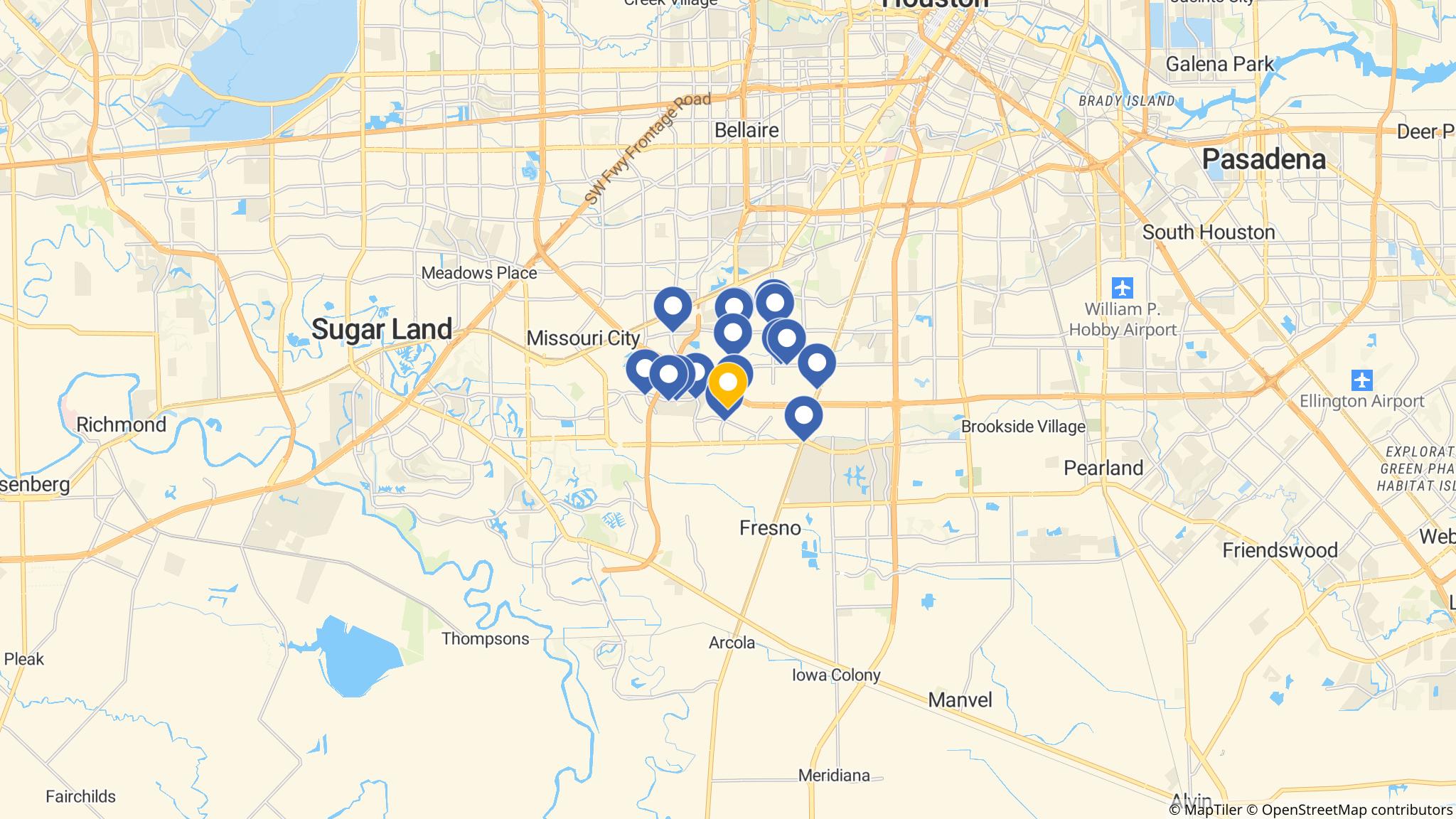 Street map of the ATM area