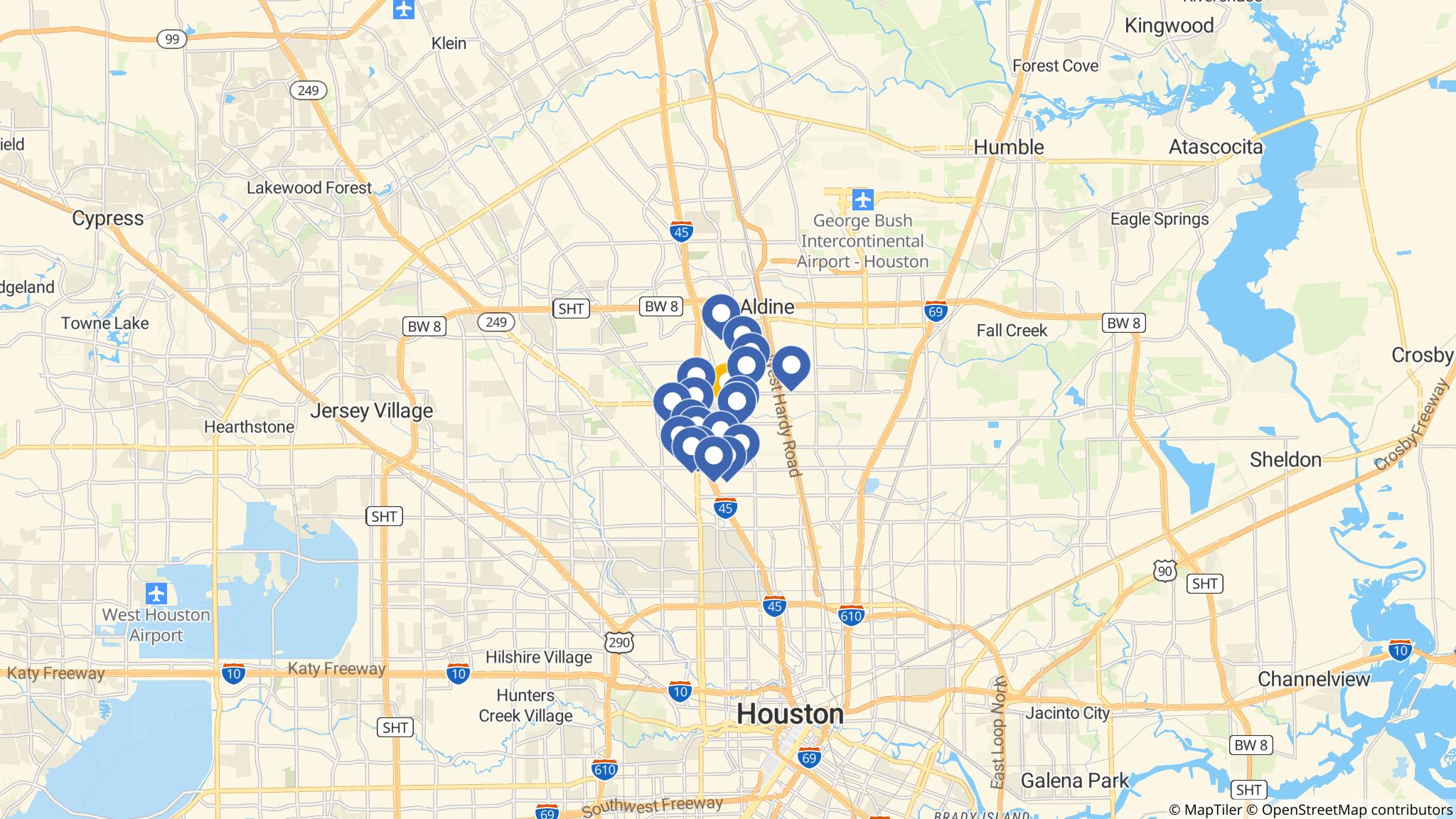 Street map of the ATM area