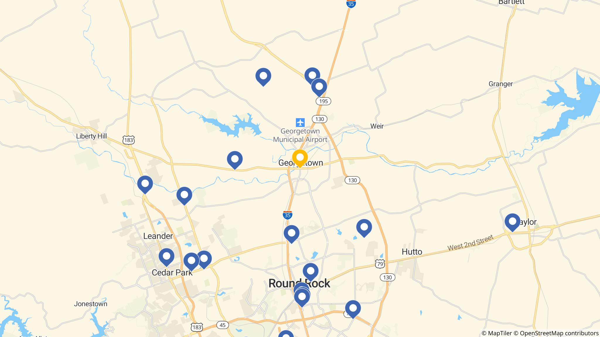 Street map of the ATM area