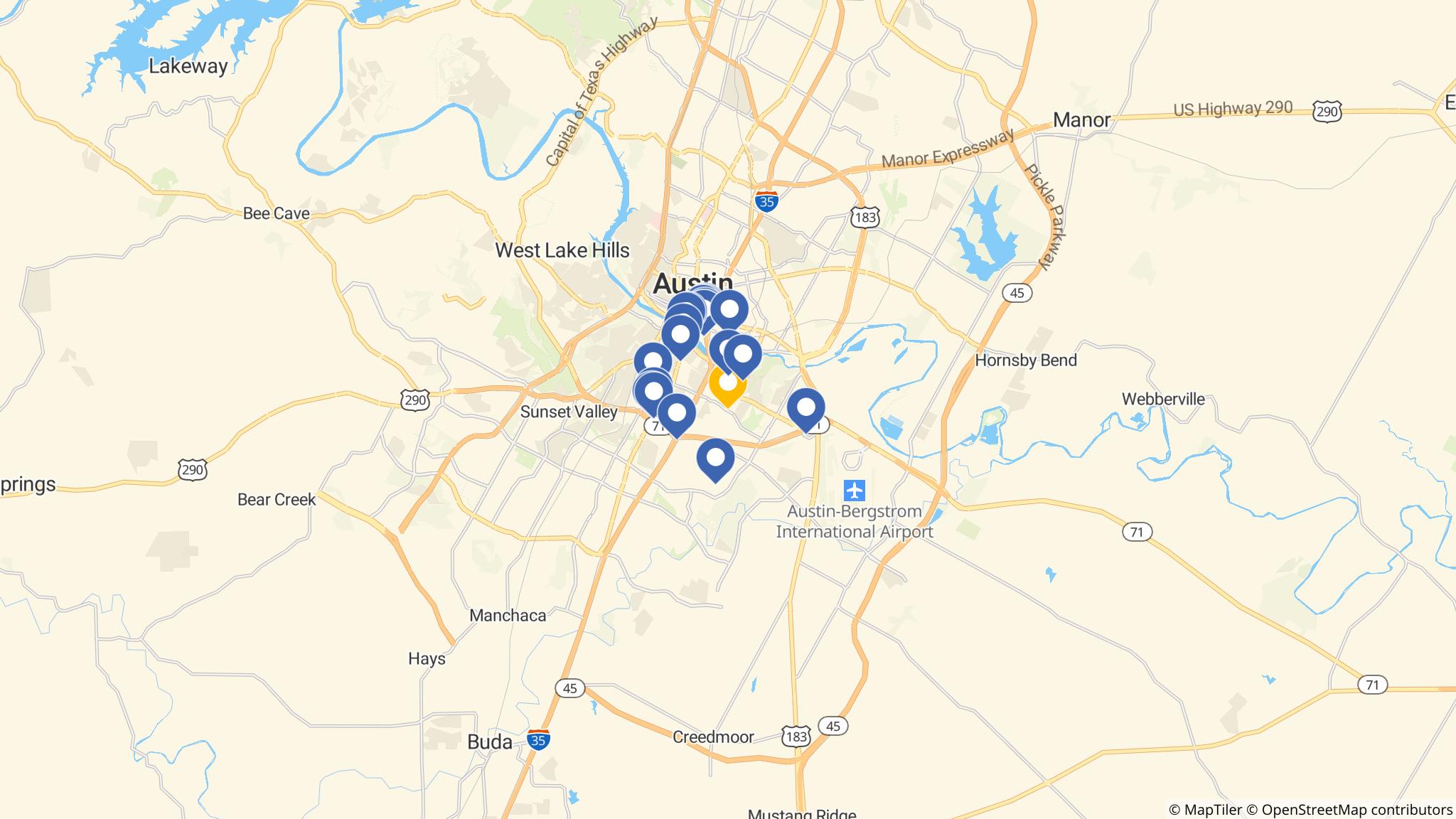 Street map of the ATM area