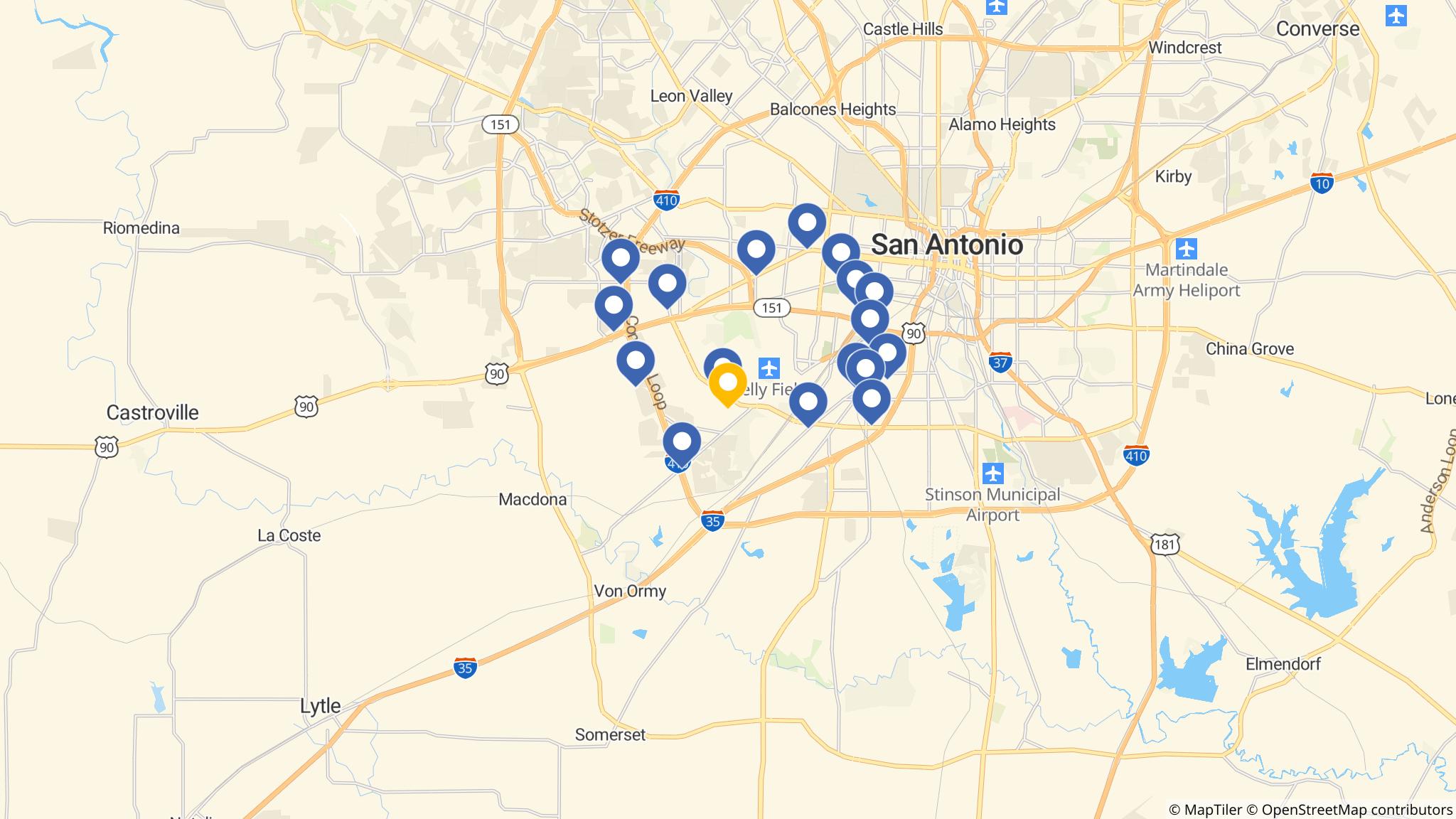 Street map of the ATM area