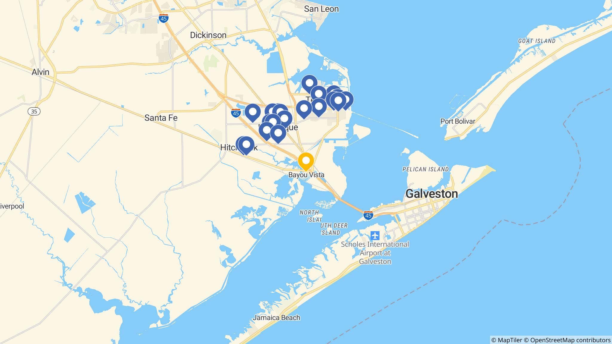 Street map of the ATM area