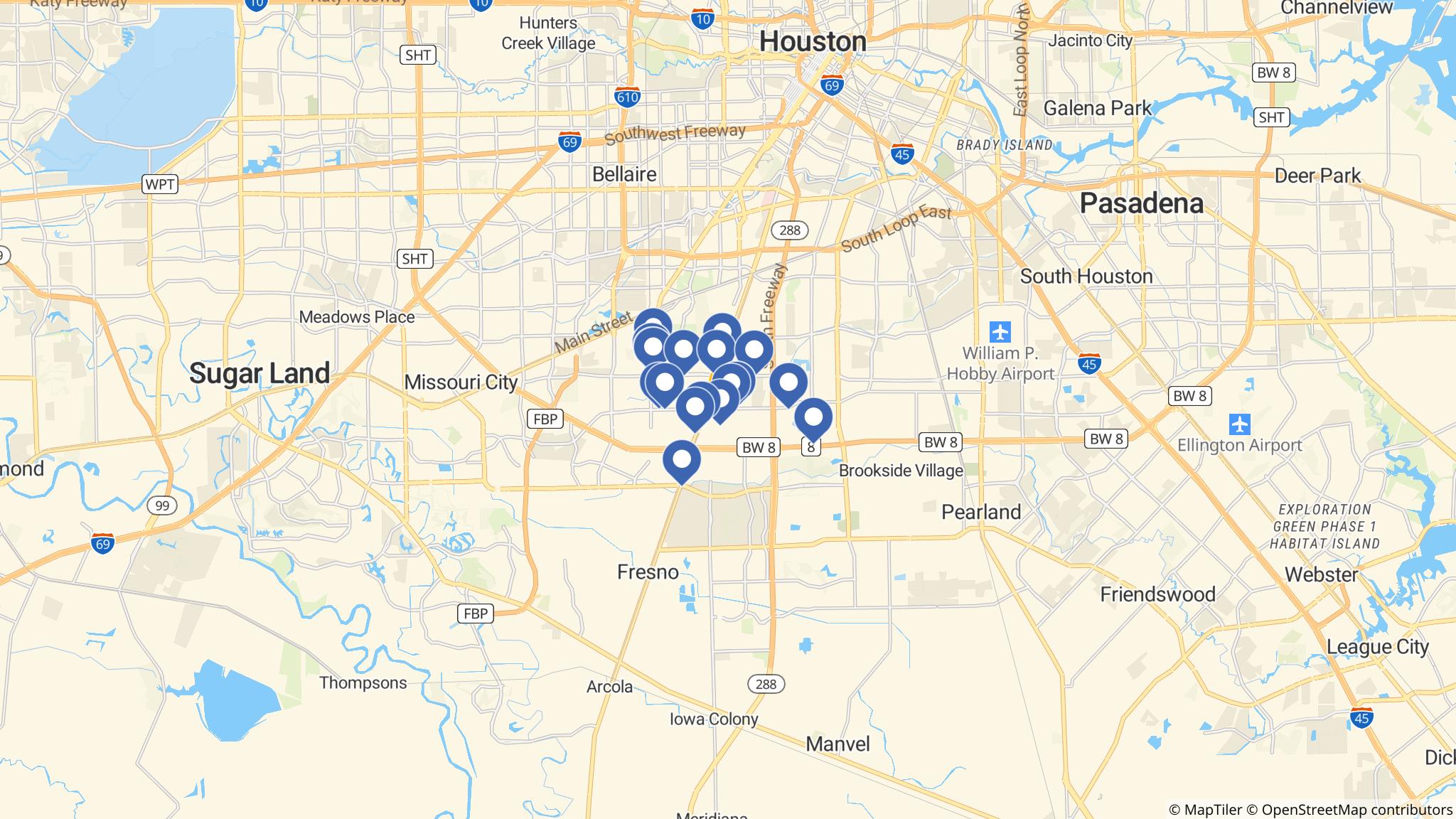 Street map of the ATM area