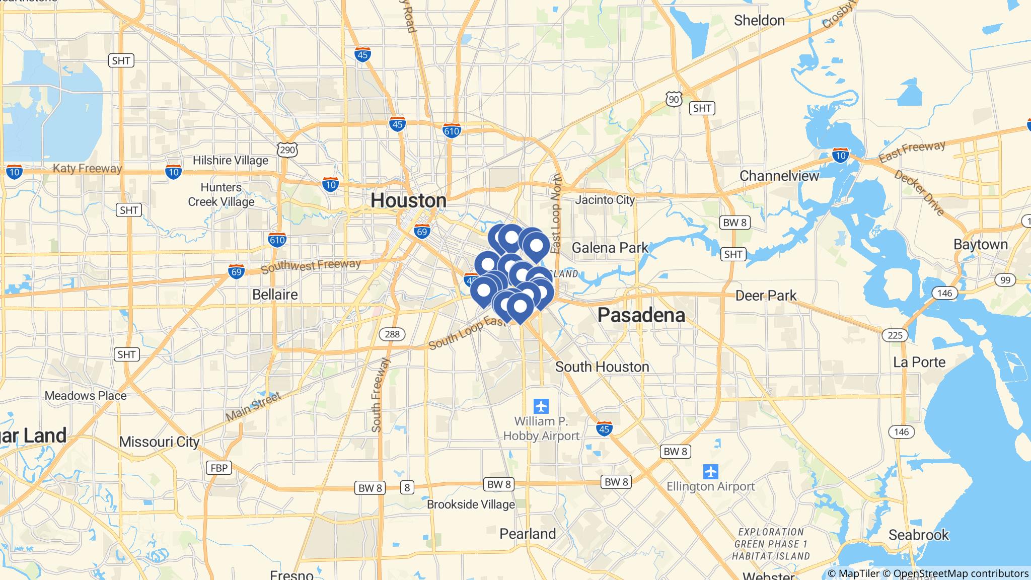 Street map of the ATM area