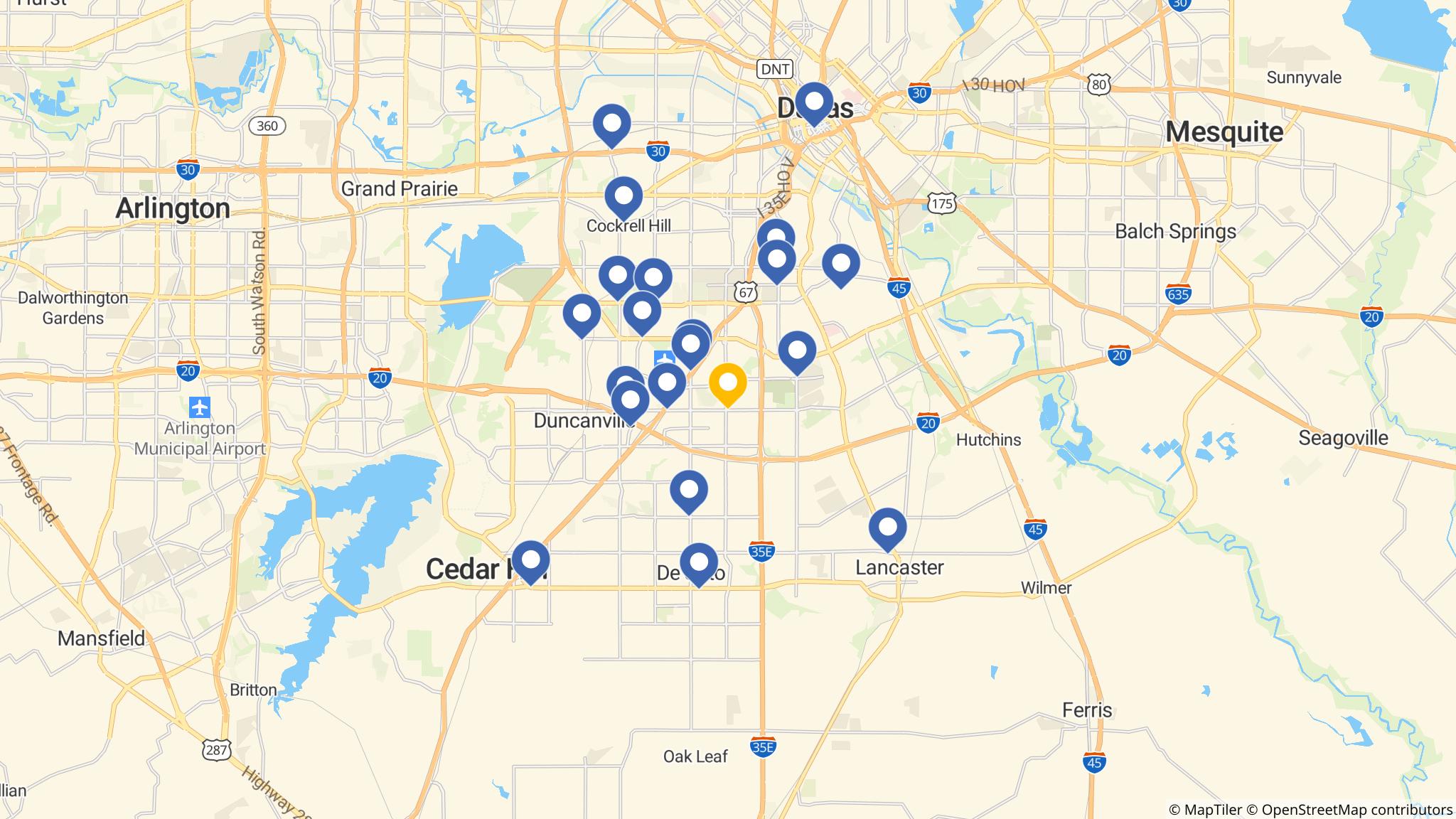Street map of the ATM area
