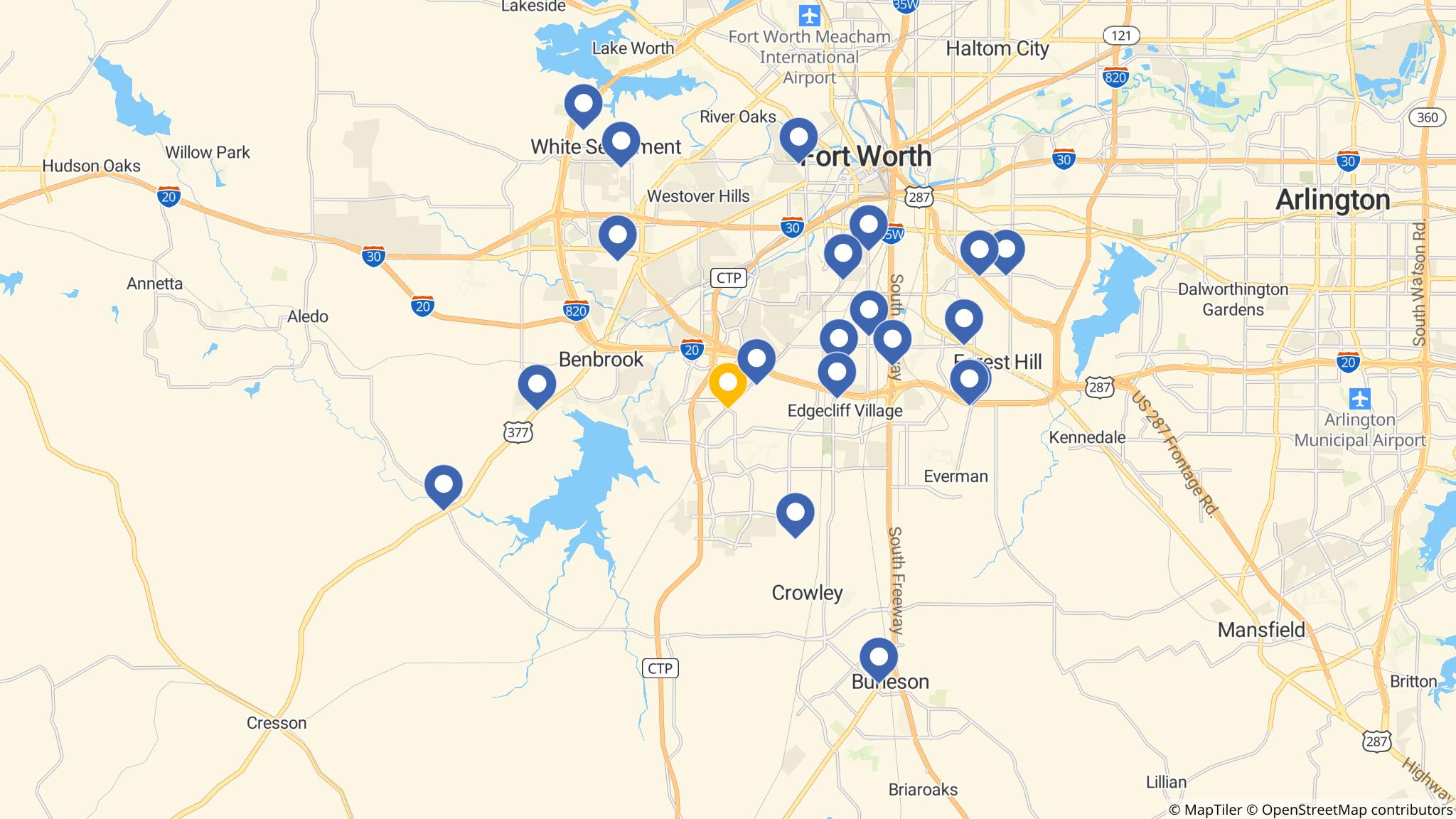 Street map of the ATM area