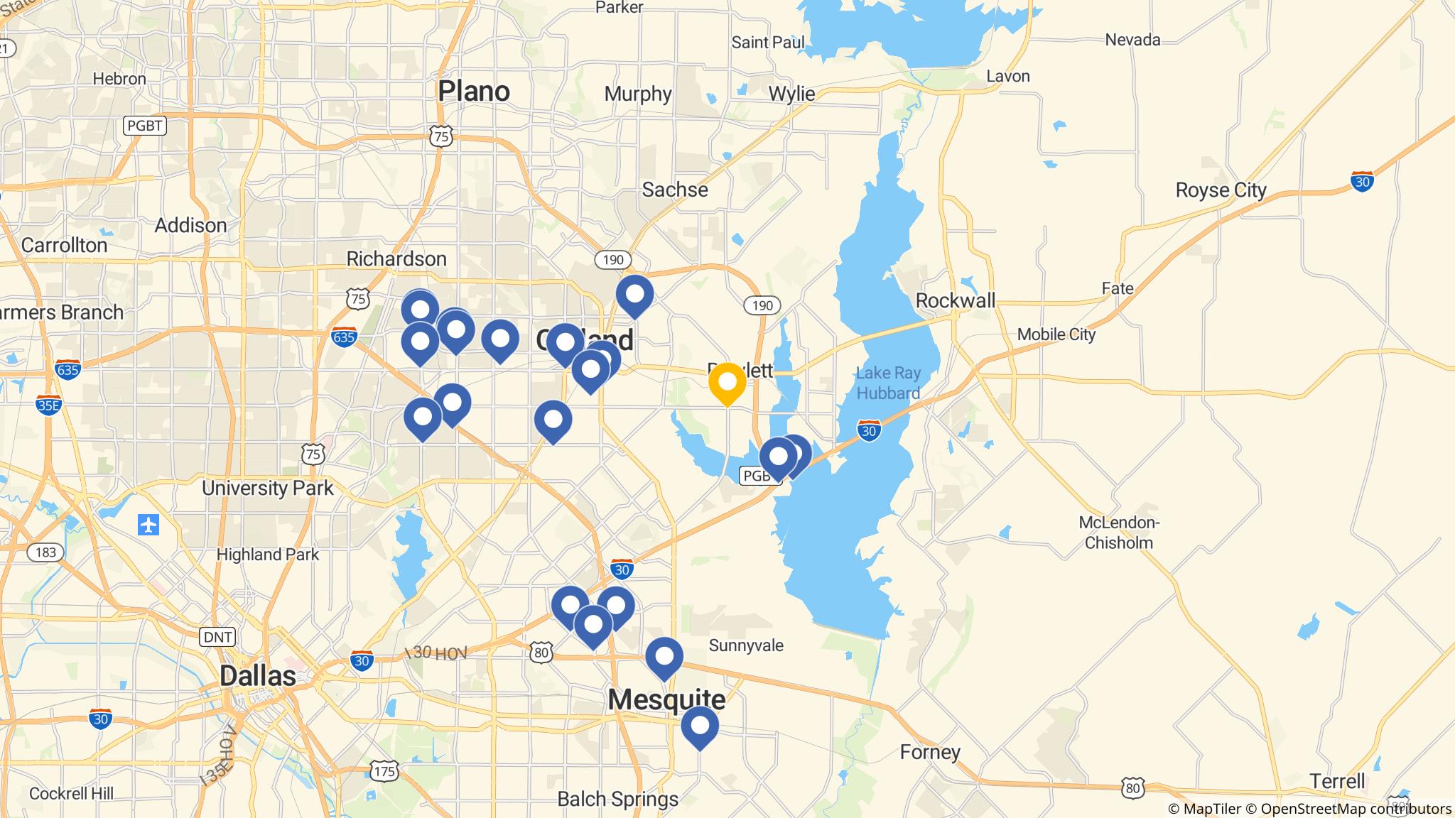 Street map of the ATM area