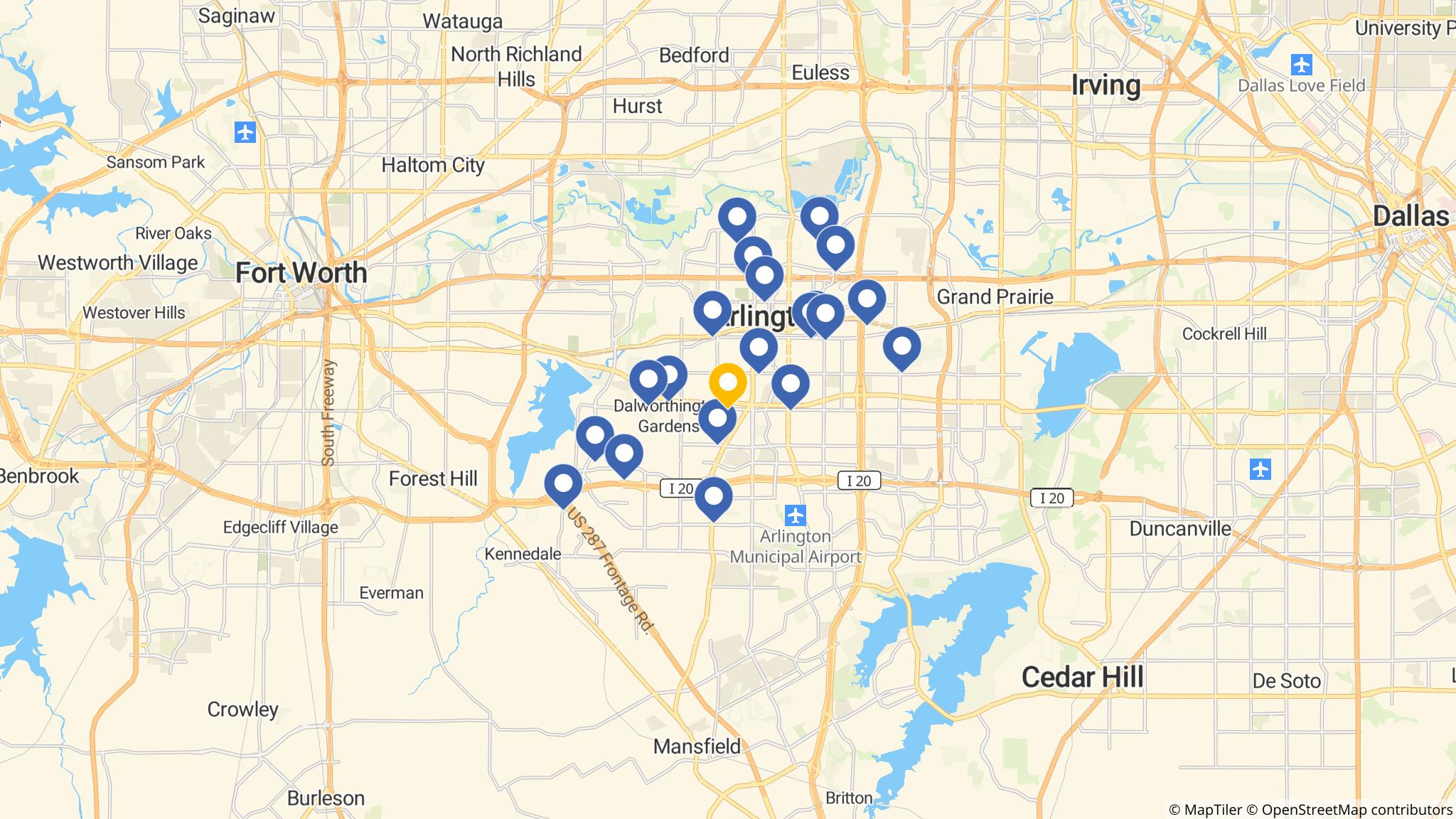 Street map of the ATM area