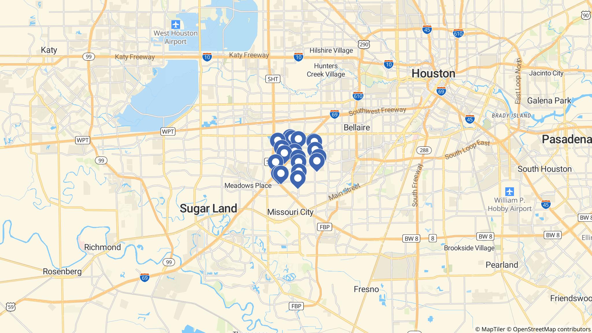 Street map of the ATM area