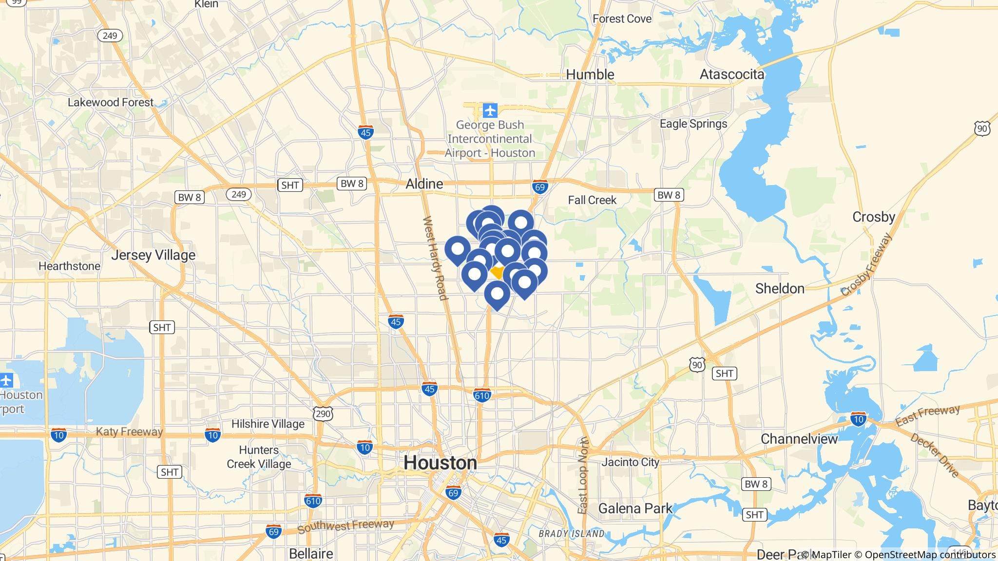 Street map of the ATM area