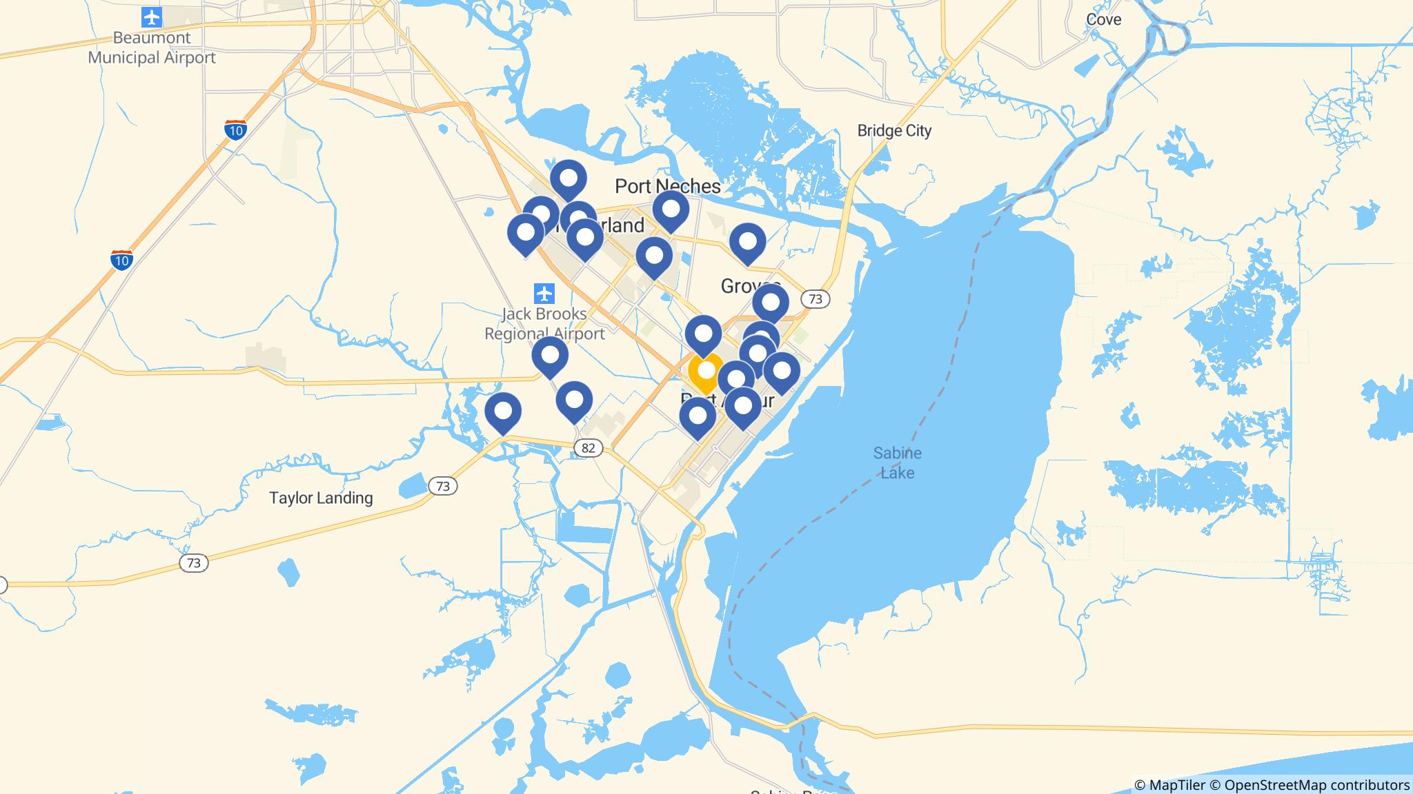 Street map of the ATM area