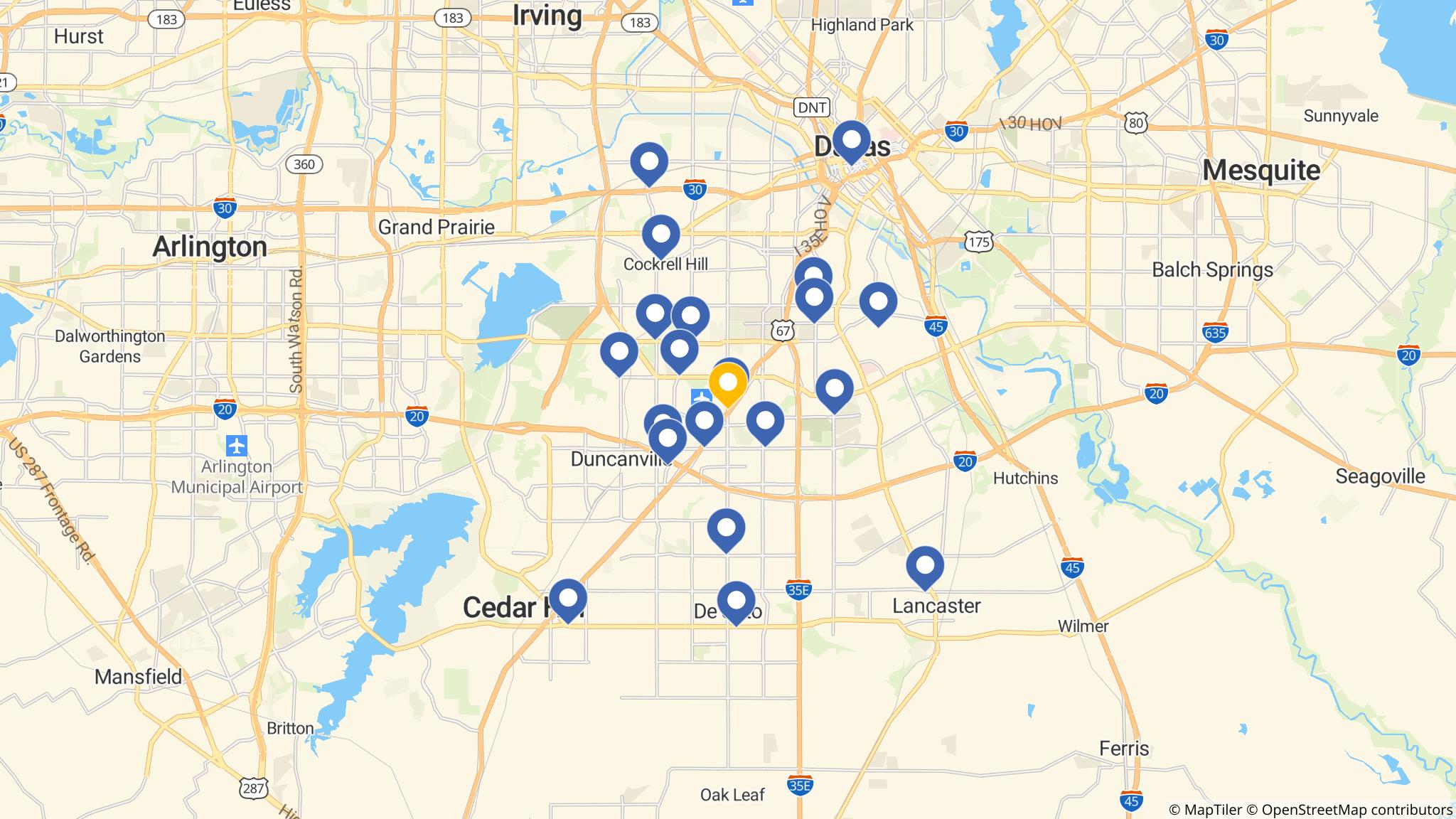 Street map of the ATM area