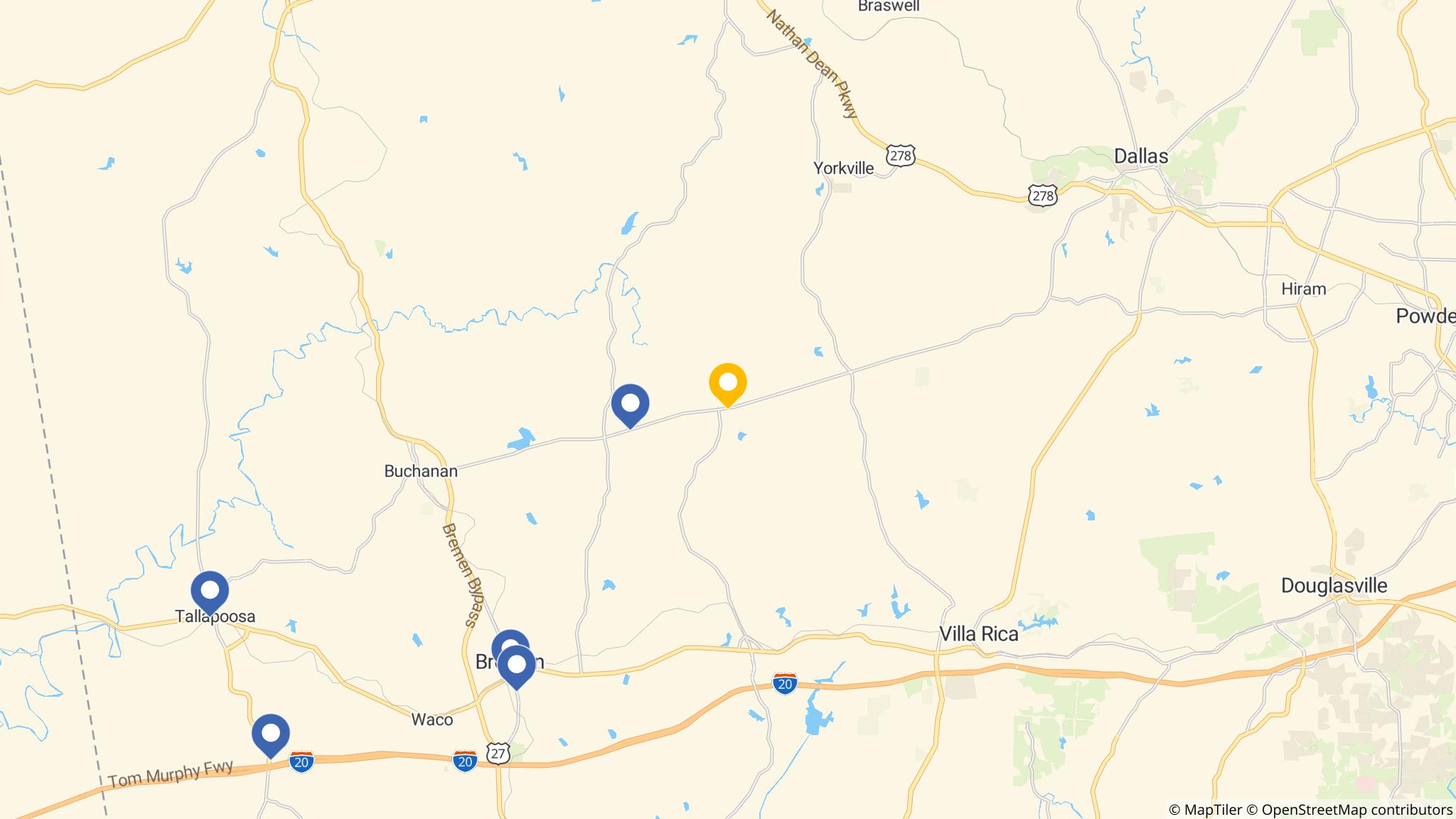 Street map of the ATM area