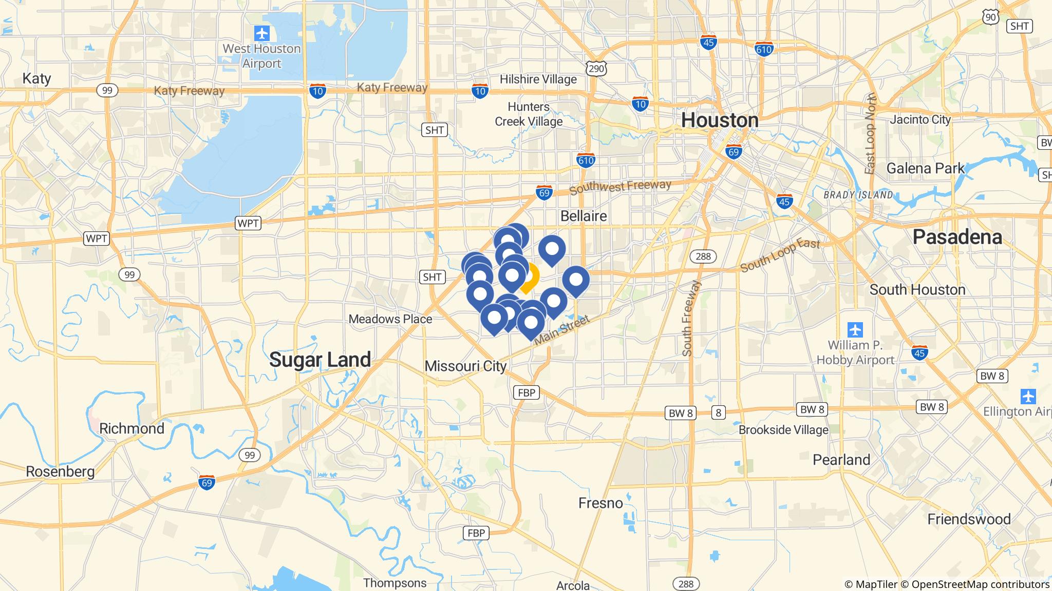 Street map of the ATM area