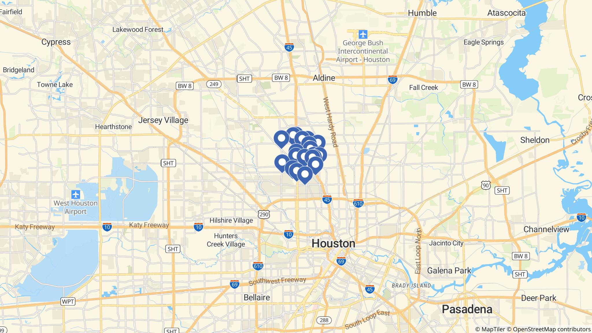 Street map of the ATM area