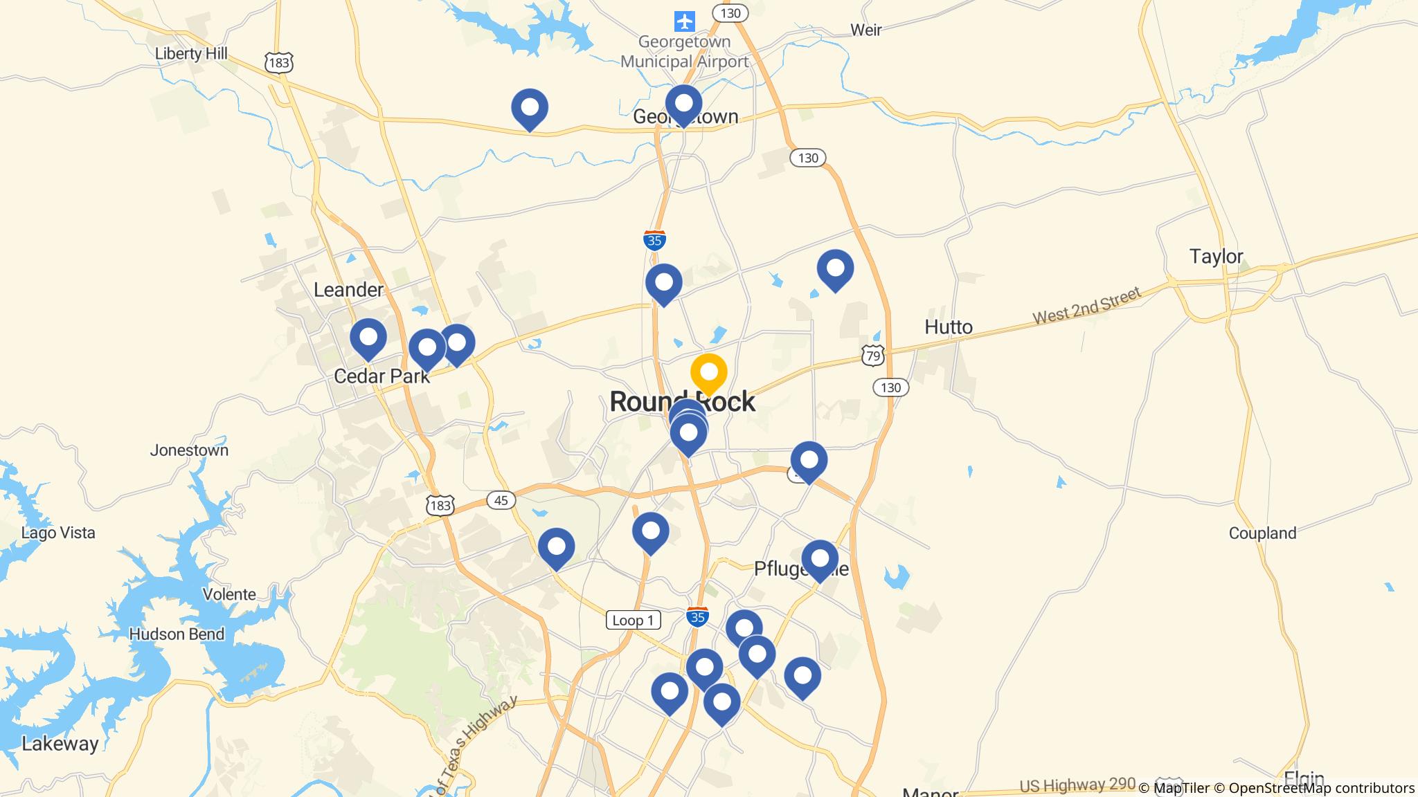 Street map of the ATM area