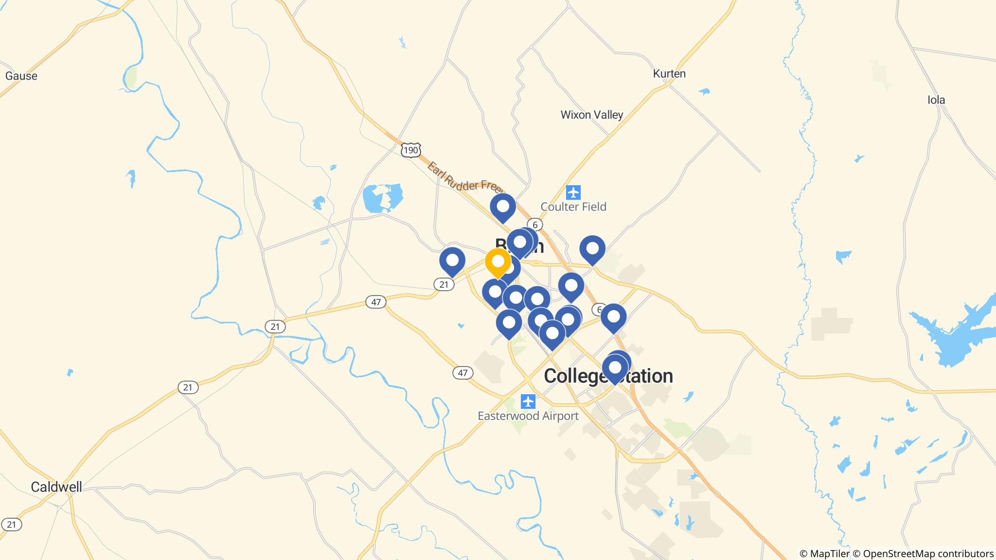 Street map of the ATM area