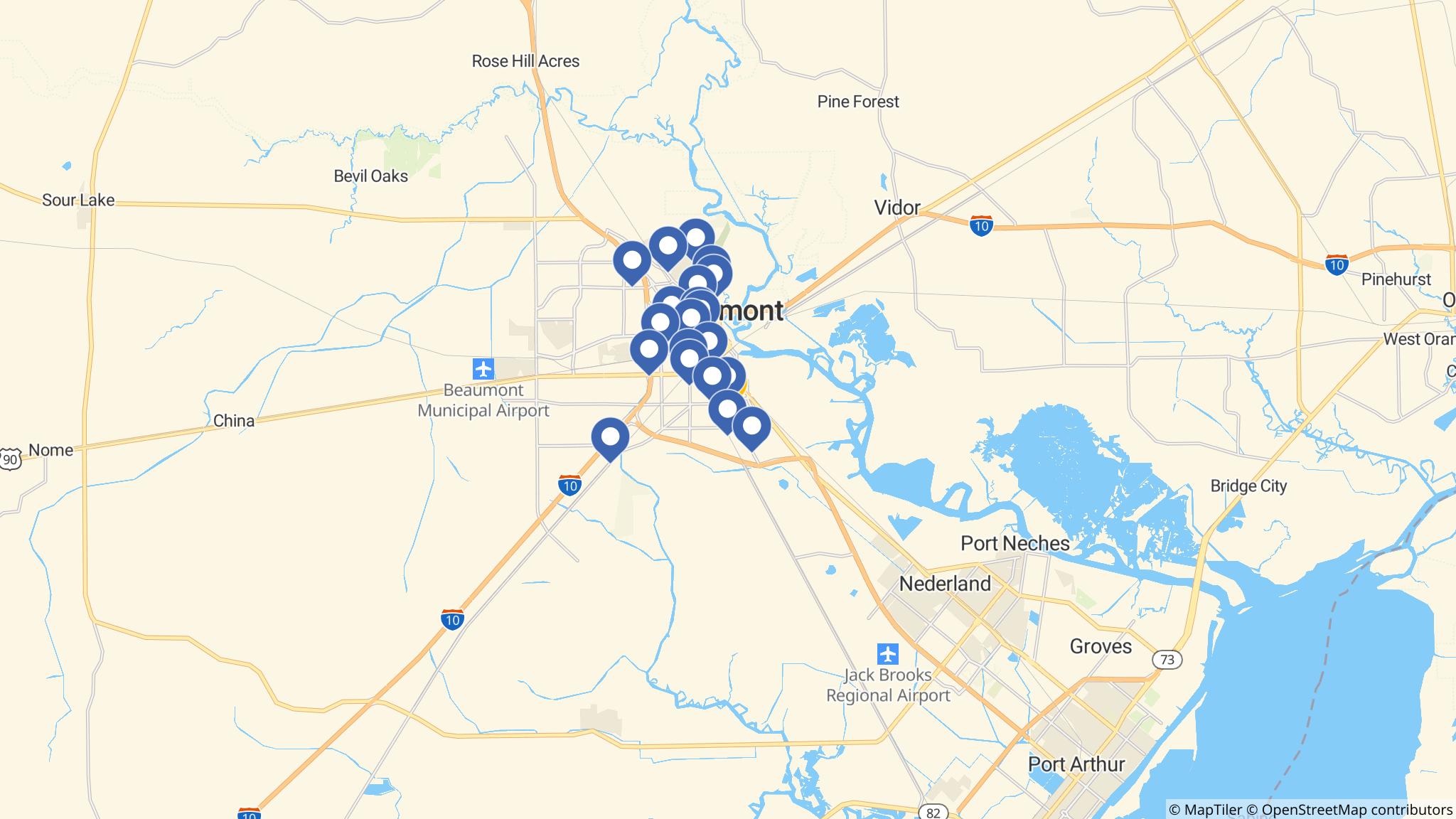 Street map of the ATM area