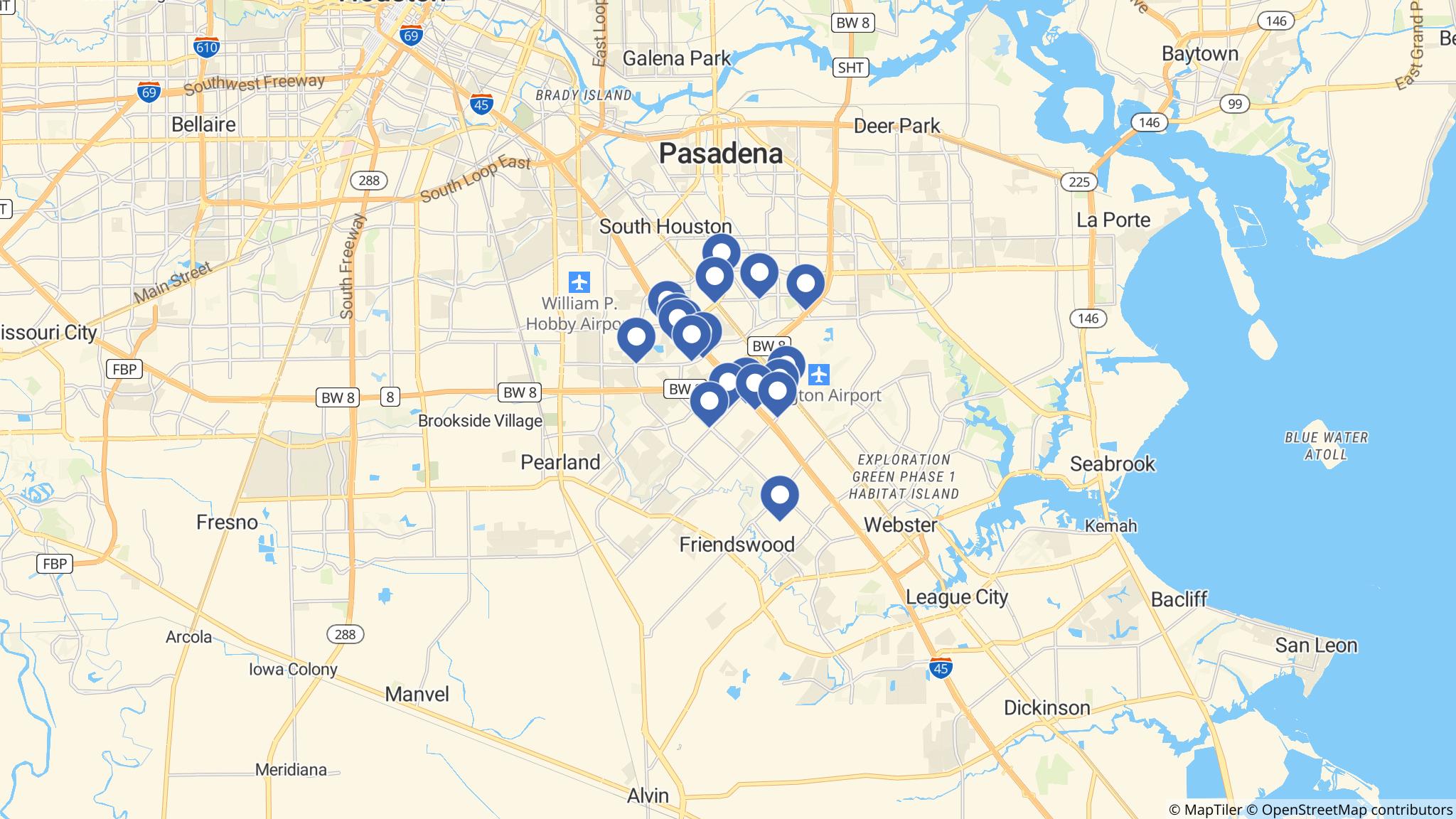 Street map of the ATM area