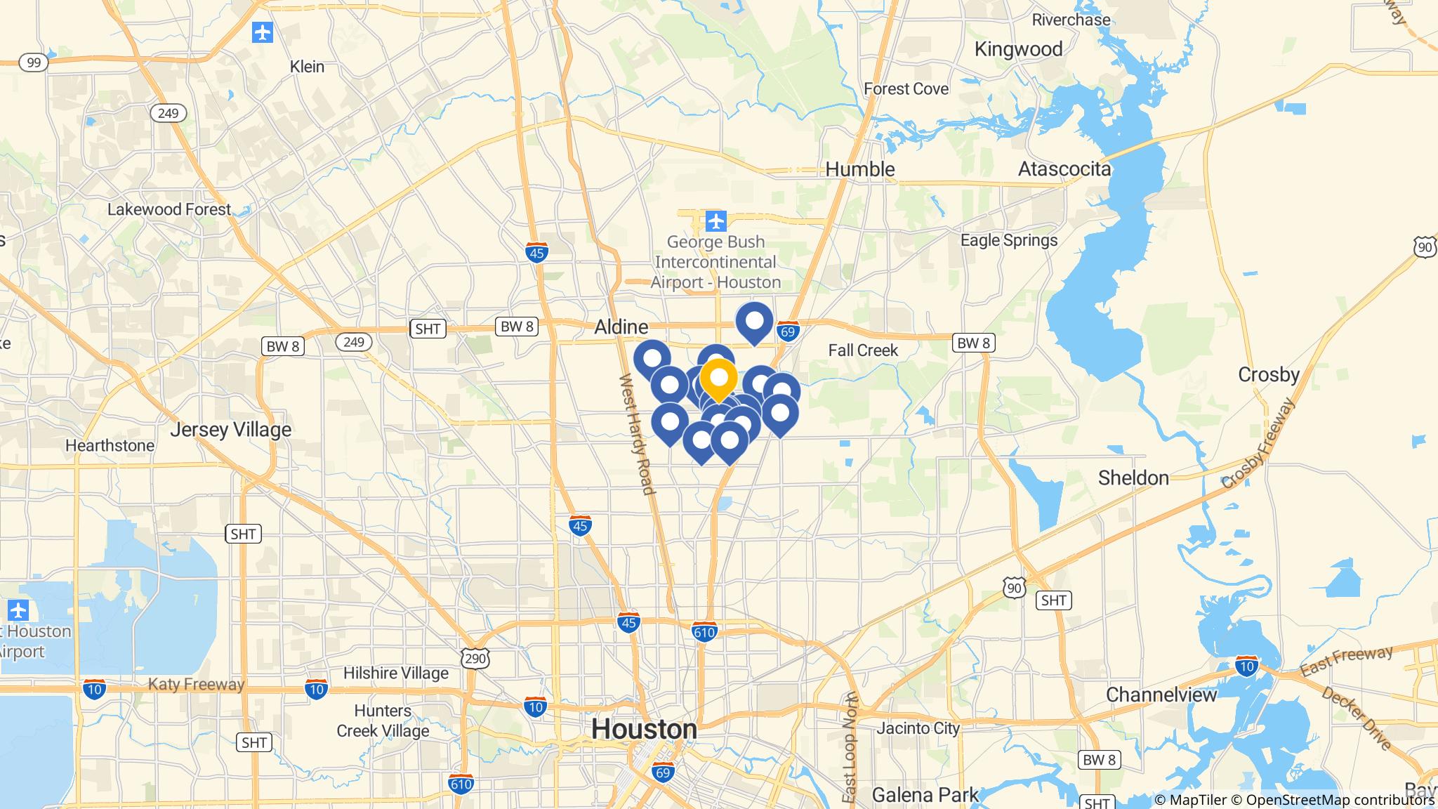 Street map of the ATM area