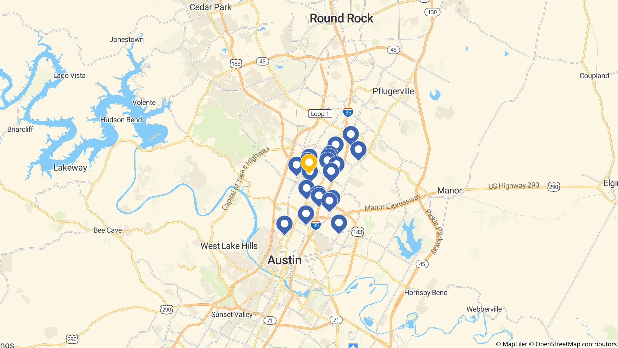 Street map of the ATM area