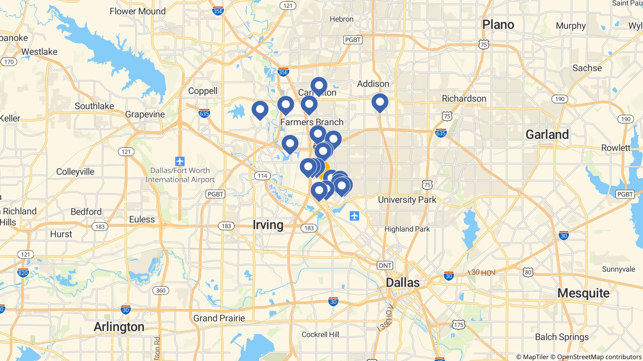 Street map of the ATM area