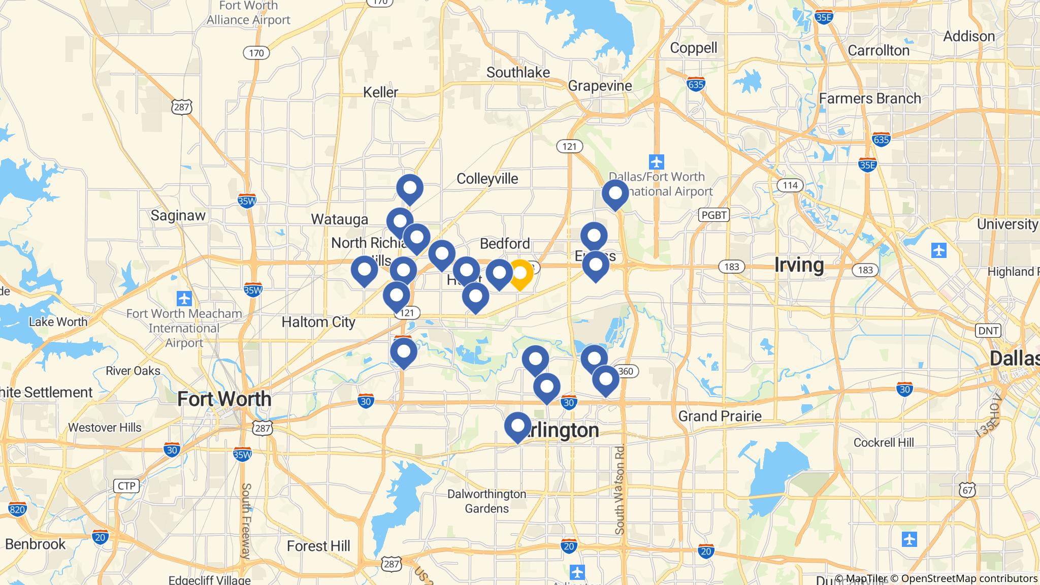 Street map of the ATM area