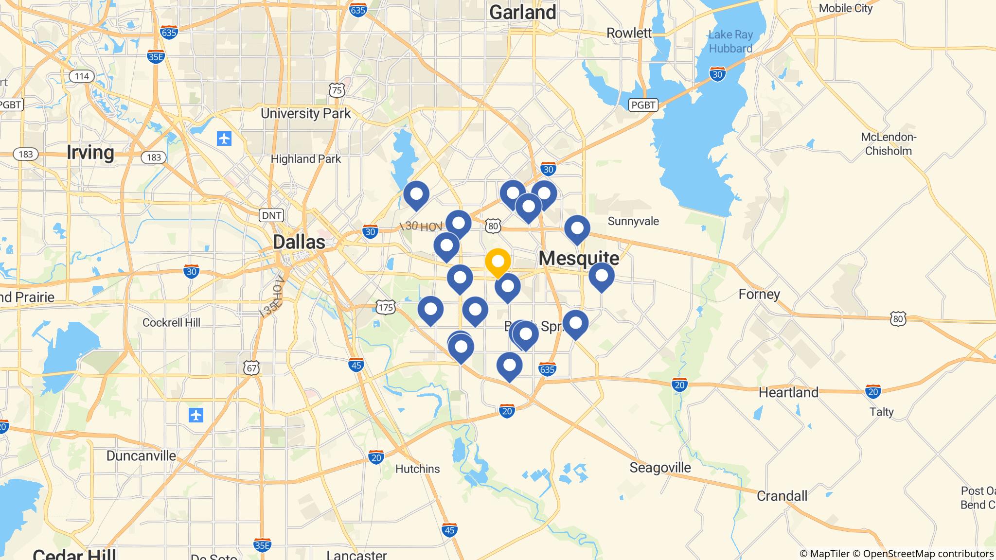 Street map of the ATM area