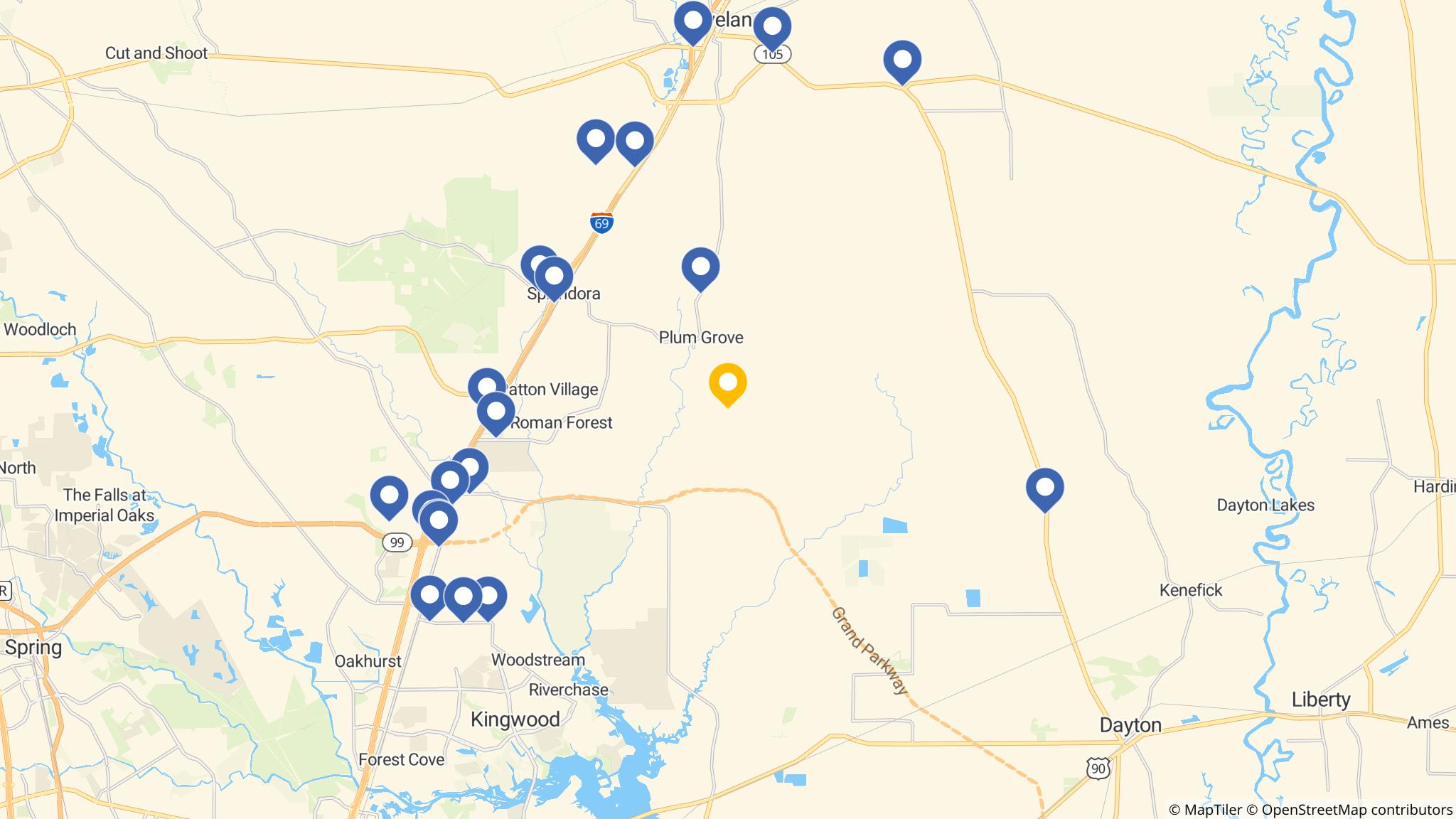 Street map of the ATM area