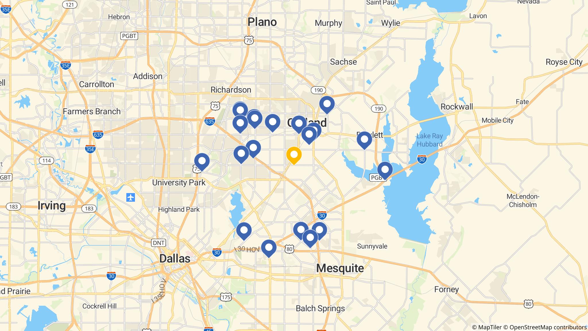 Street map of the ATM area