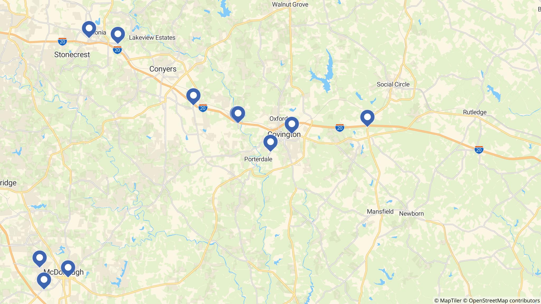Street map of the ATM area