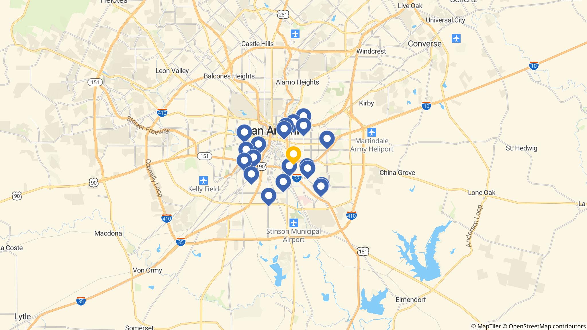 Street map of the ATM area