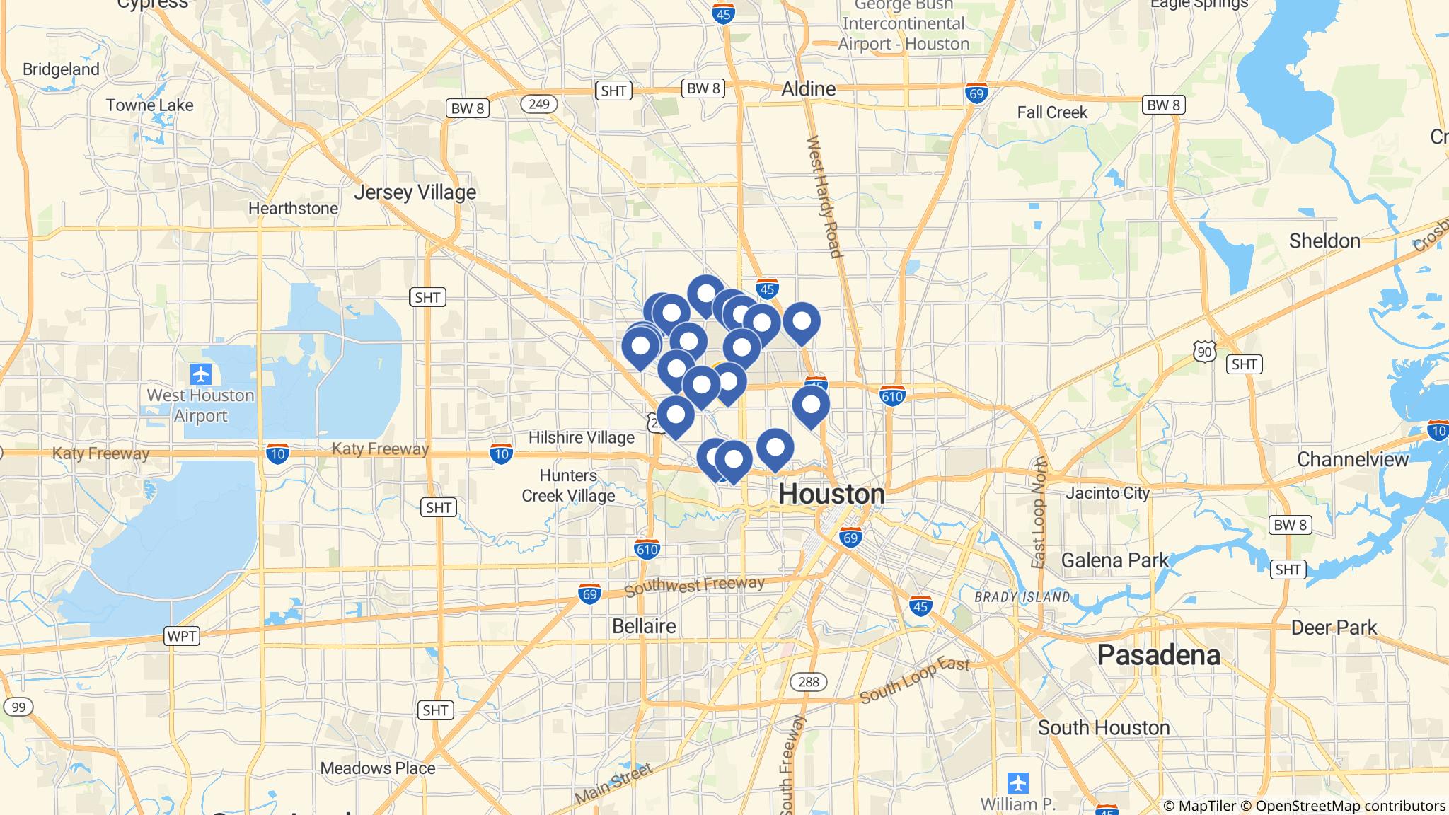 Street map of the ATM area