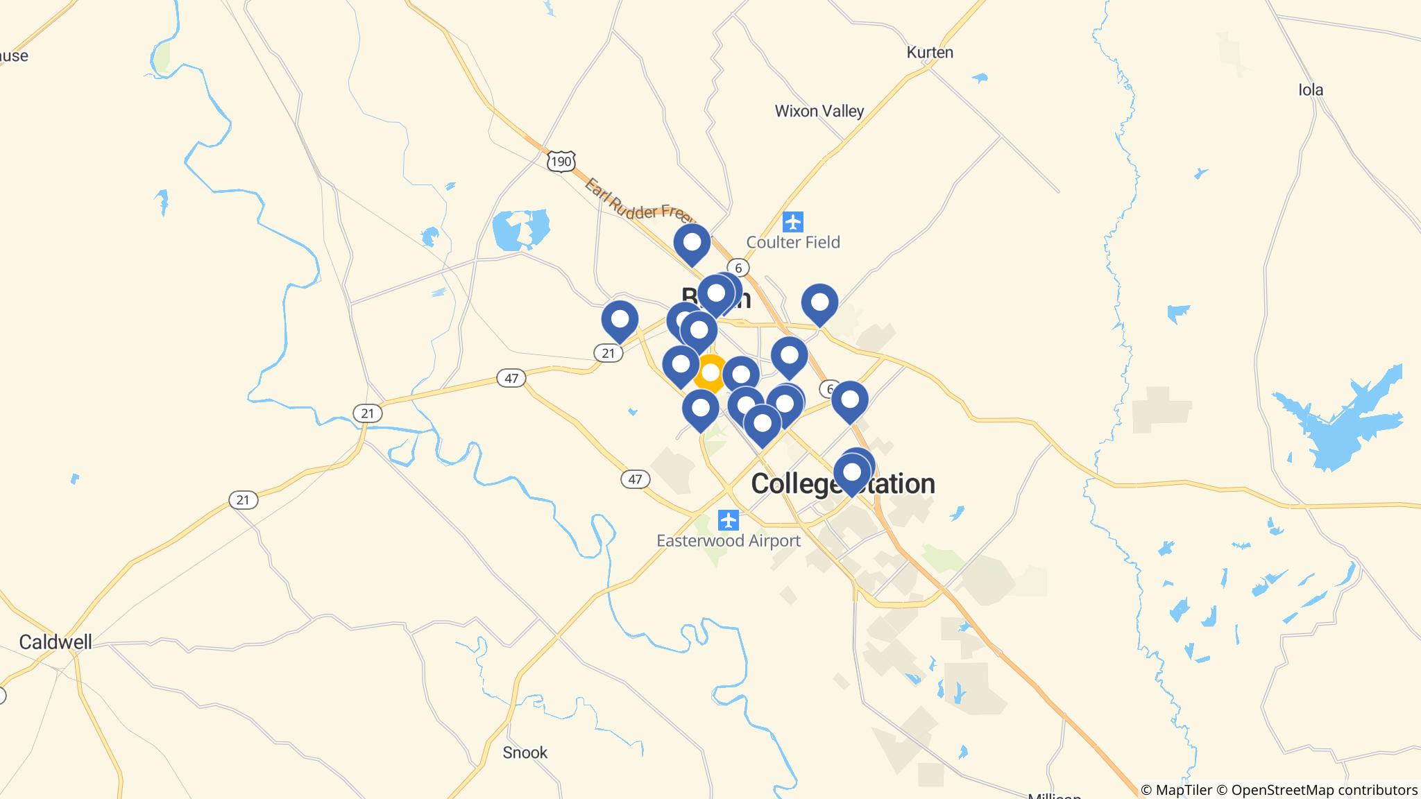 Street map of the ATM area