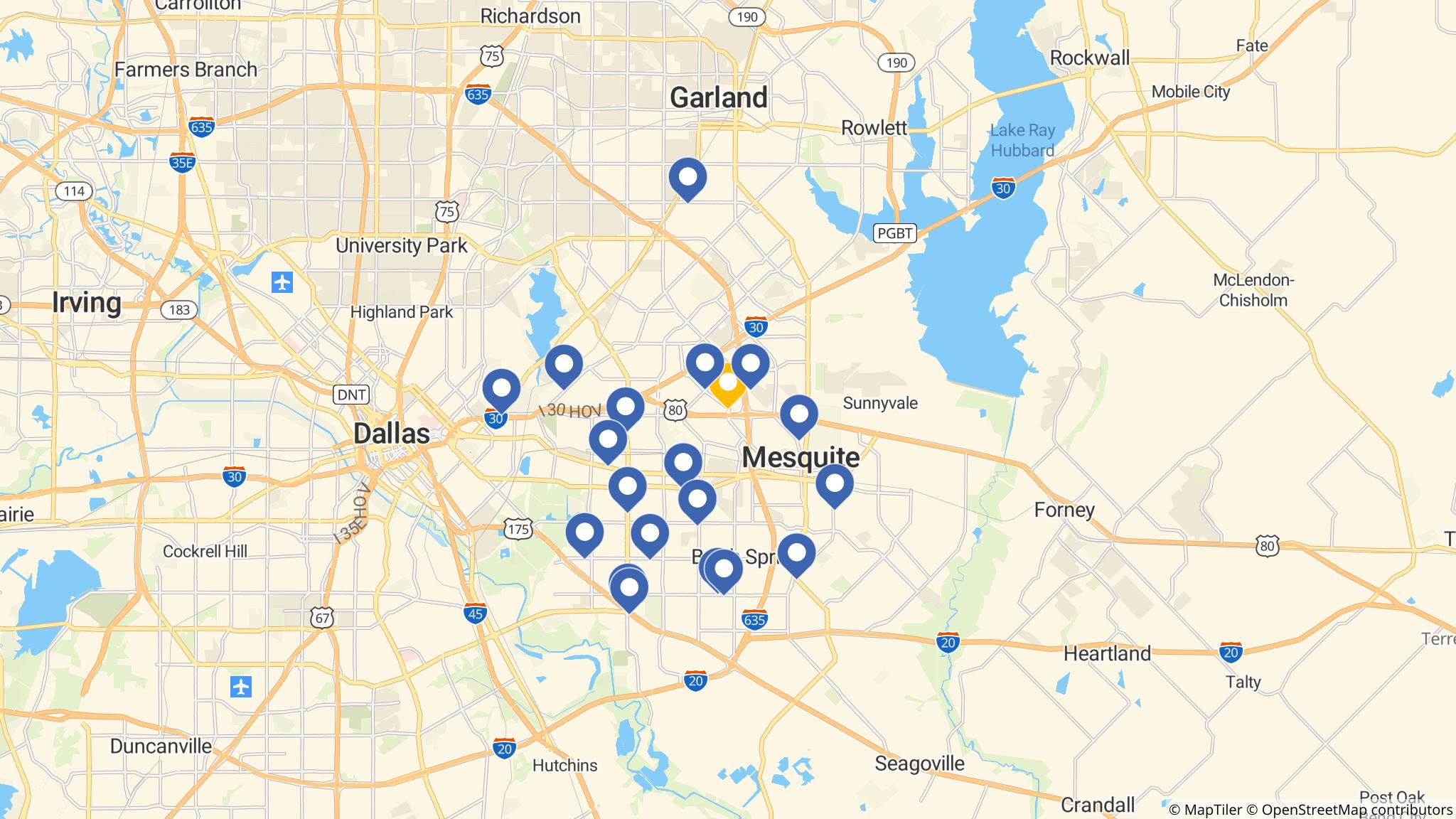 Street map of the ATM area