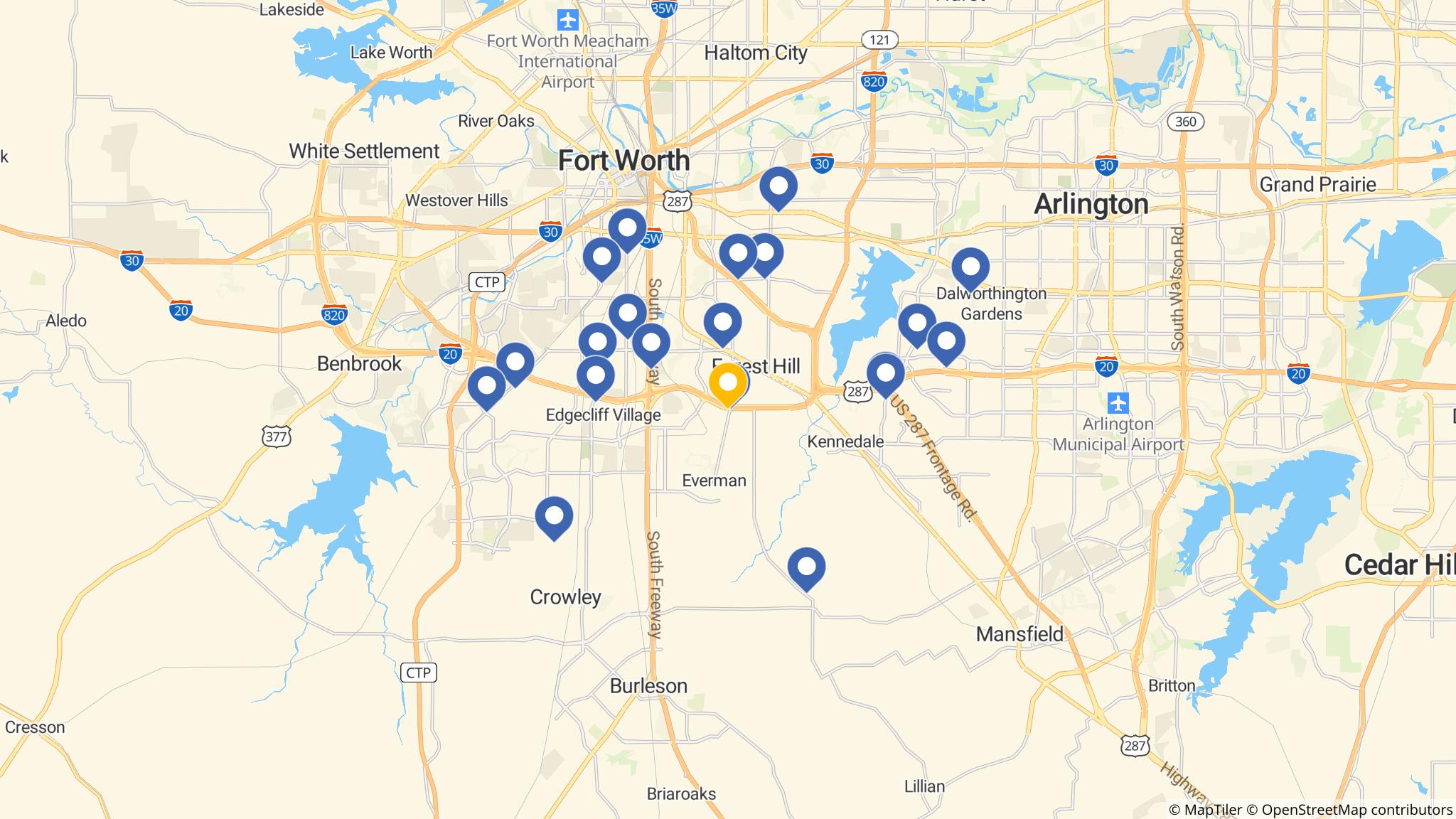 Street map of the ATM area