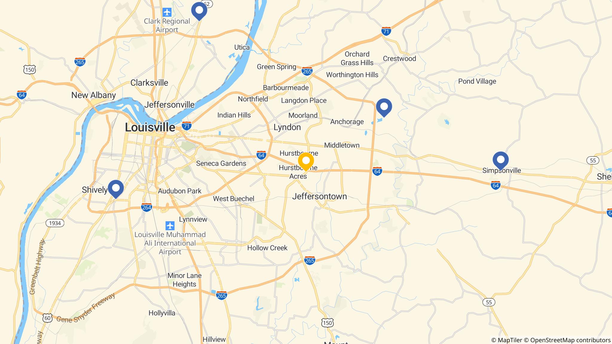 Street map of the ATM area