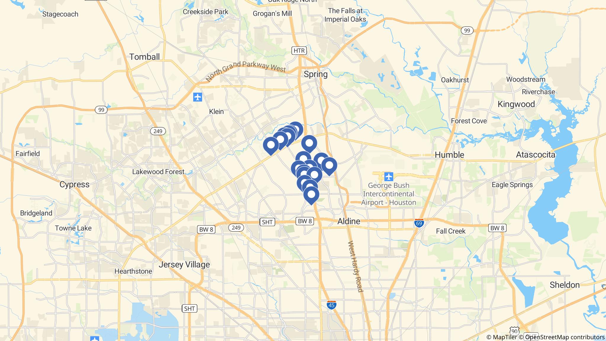 Street map of the ATM area