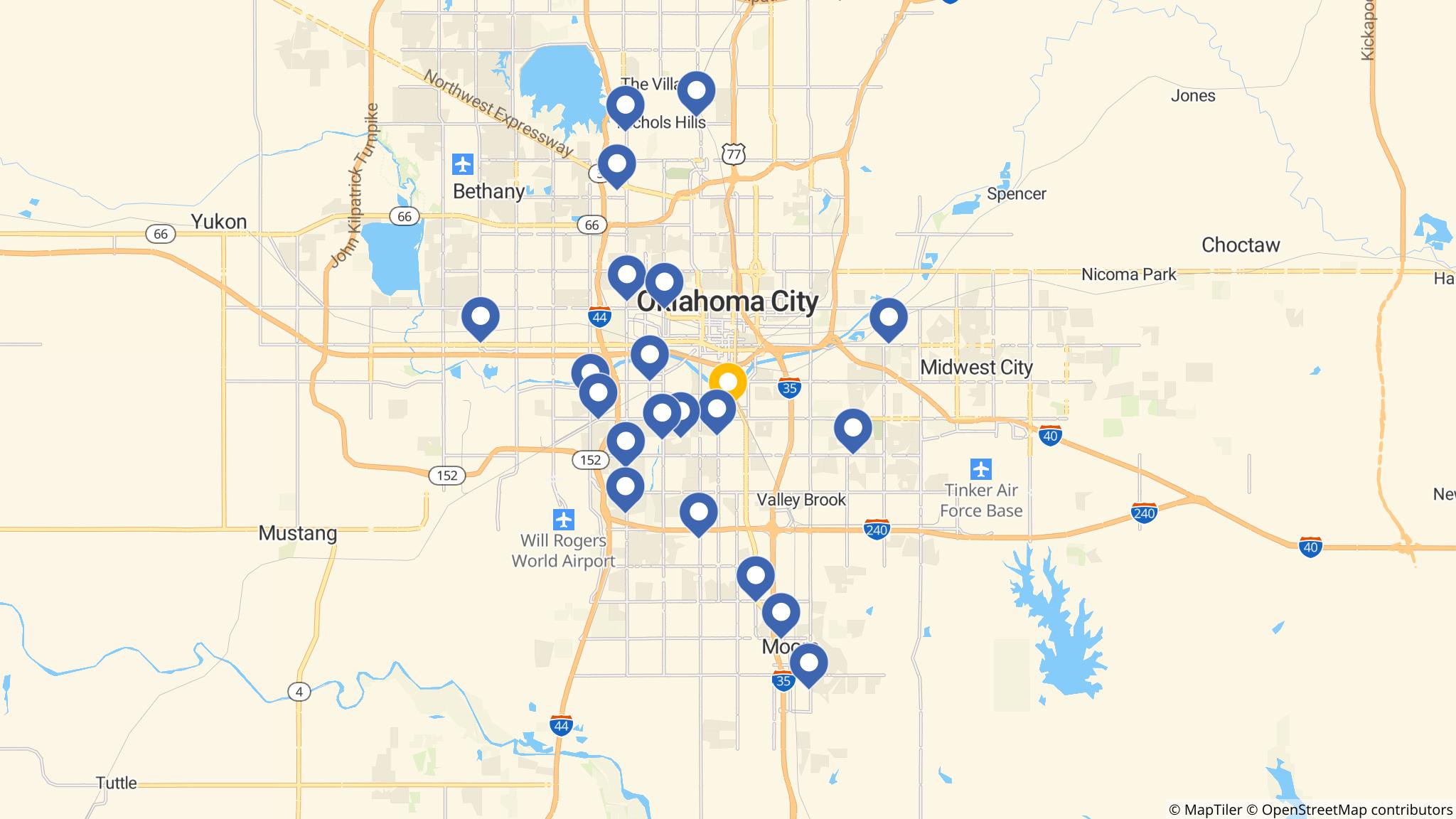 Street map of the ATM area