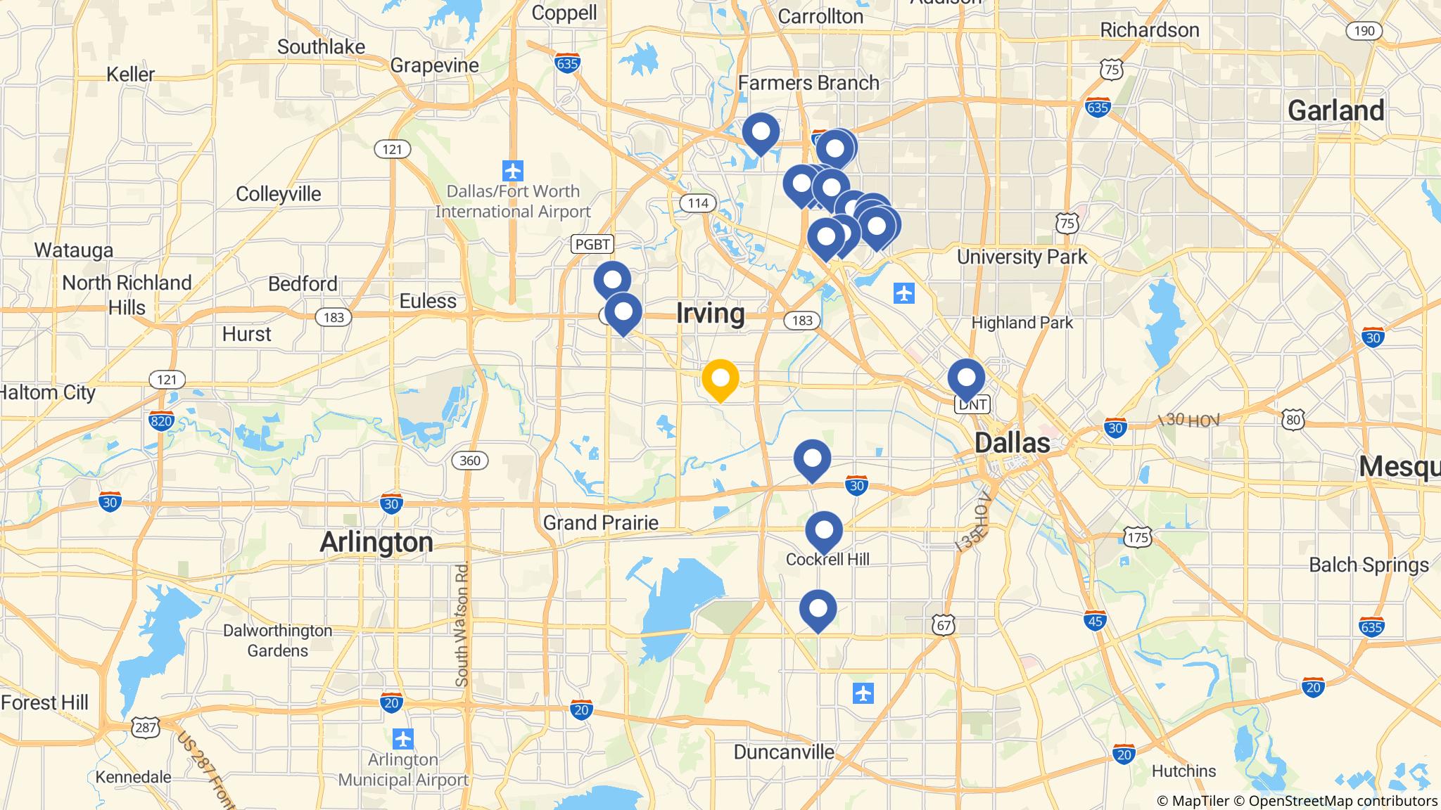 Street map of the ATM area