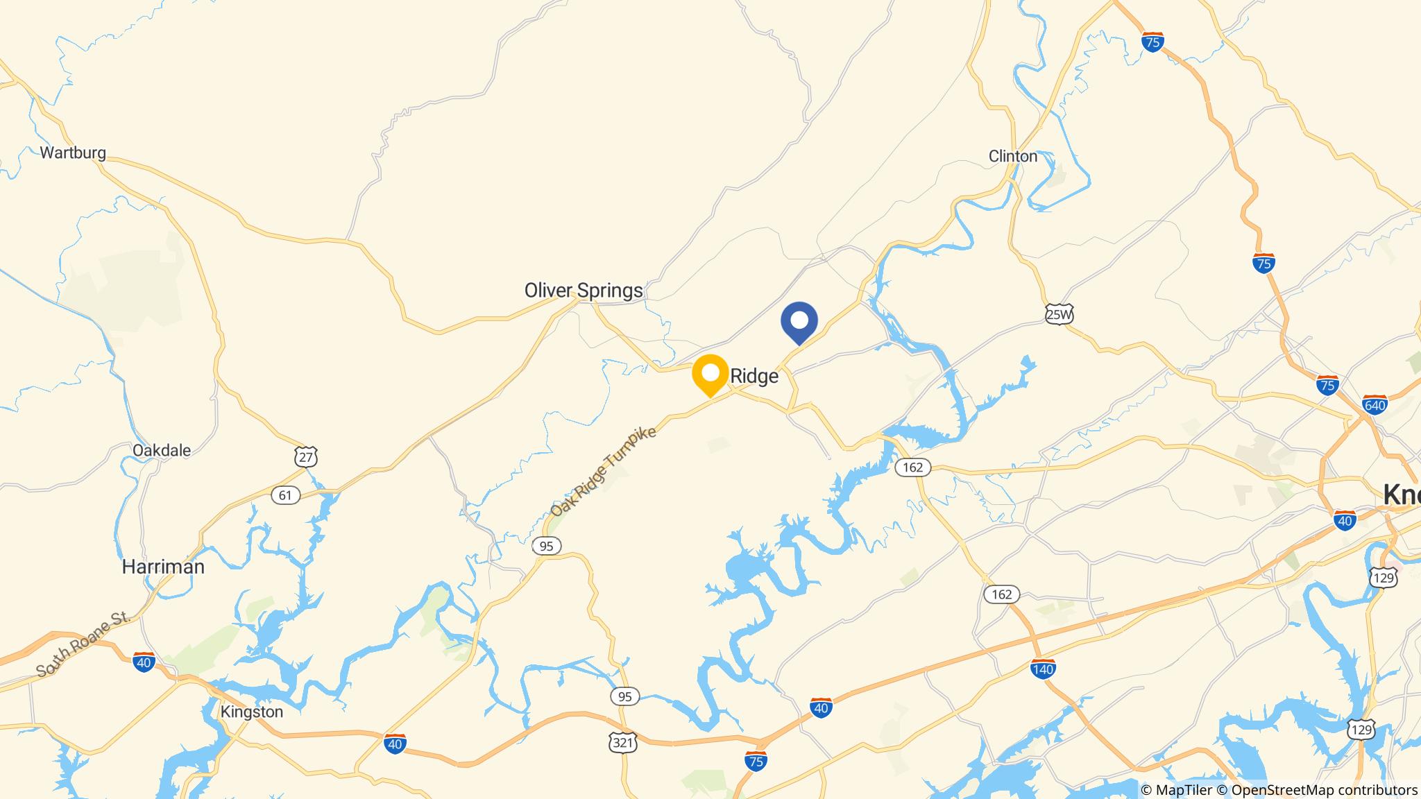 Street map of the ATM area