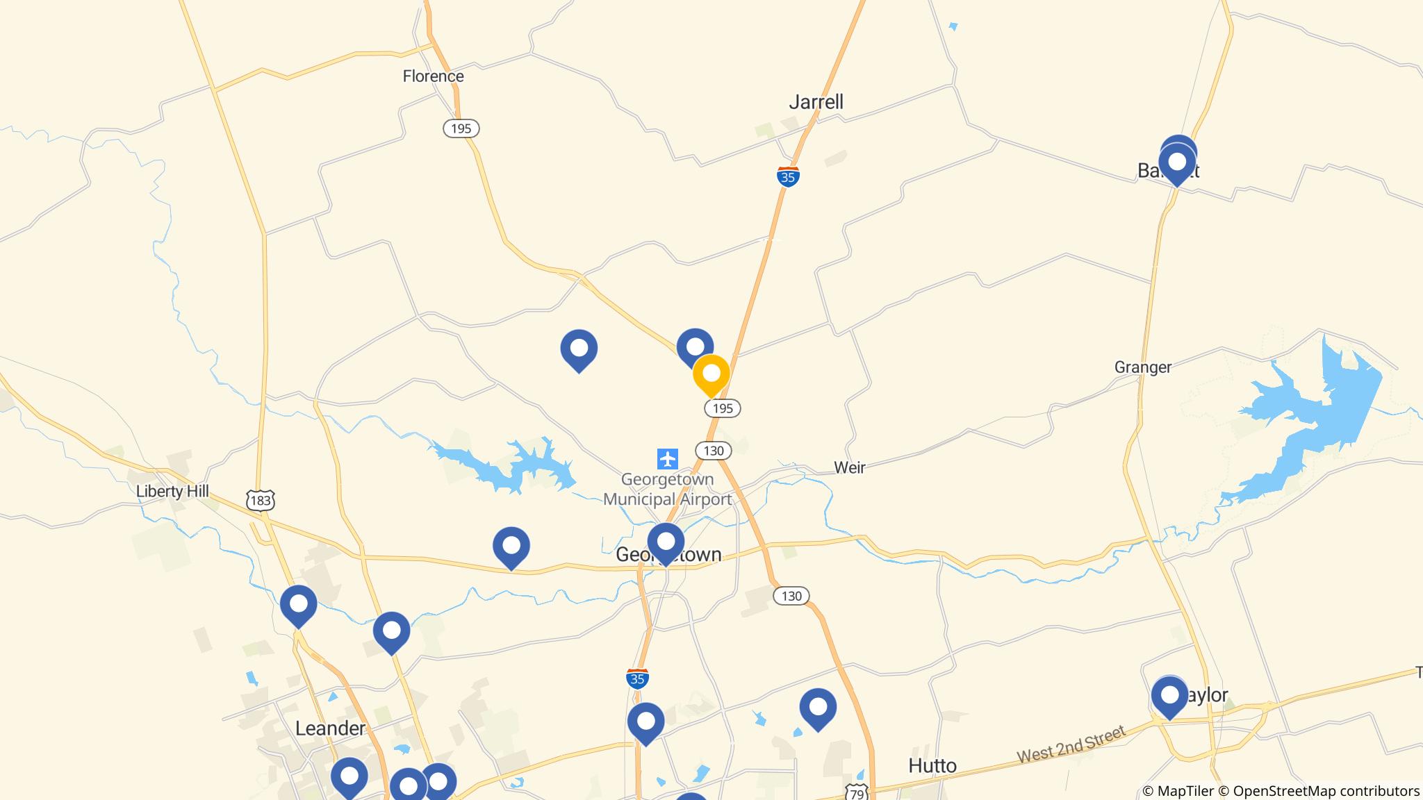 Street map of the ATM area