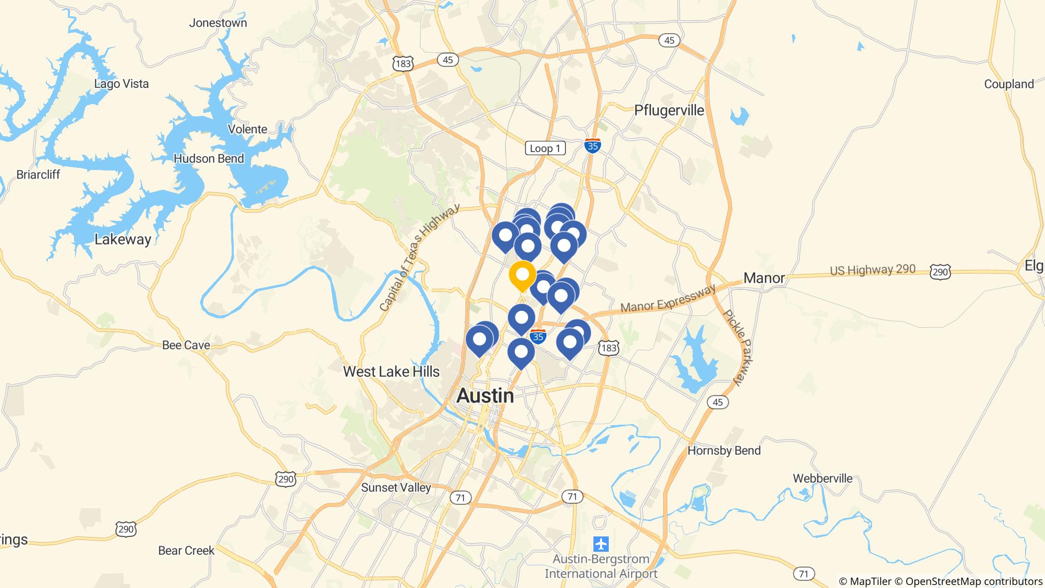Street map of the ATM area