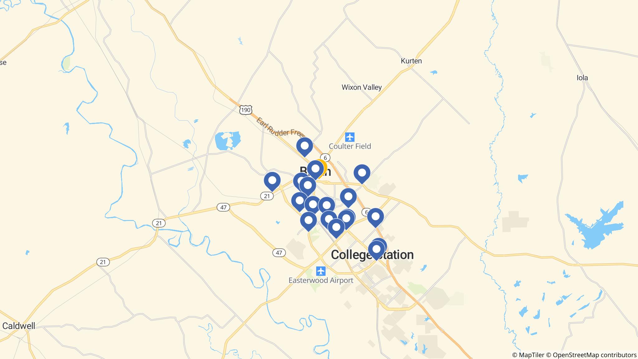 Street map of the ATM area