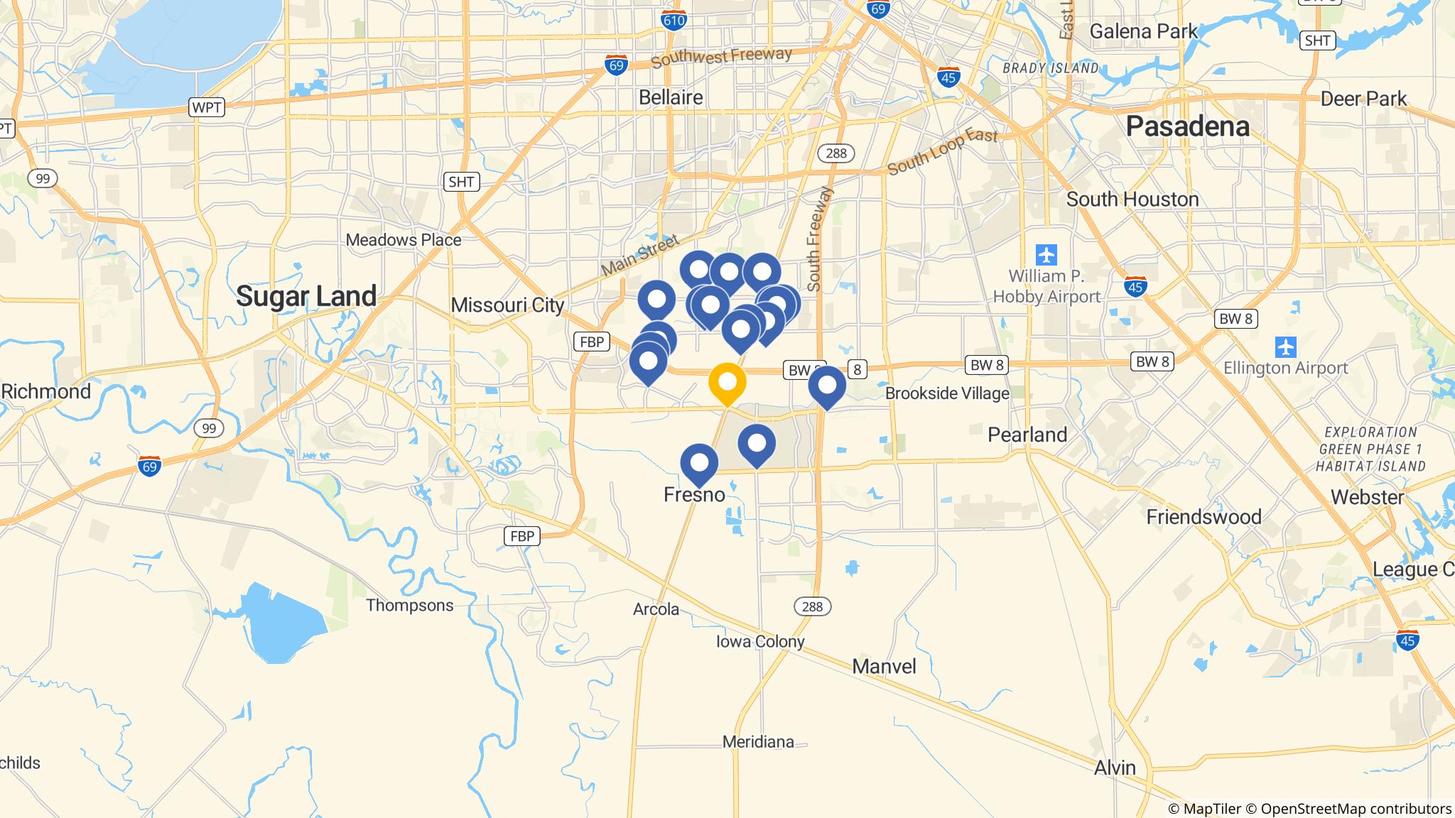 Street map of the ATM area
