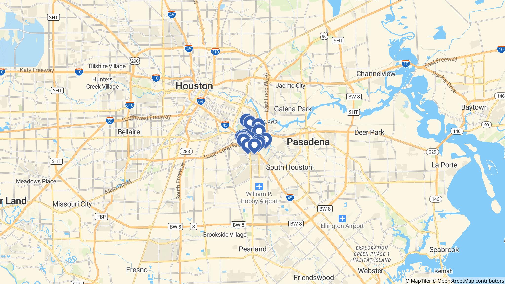 Street map of the ATM area