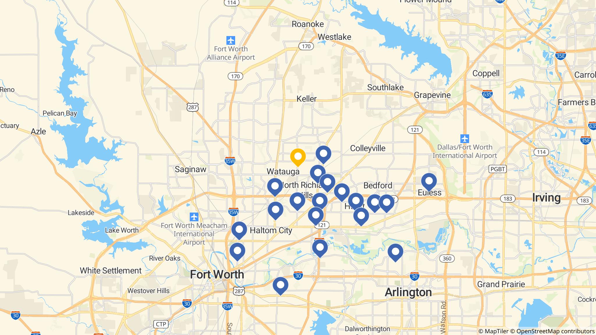 Street map of the ATM area