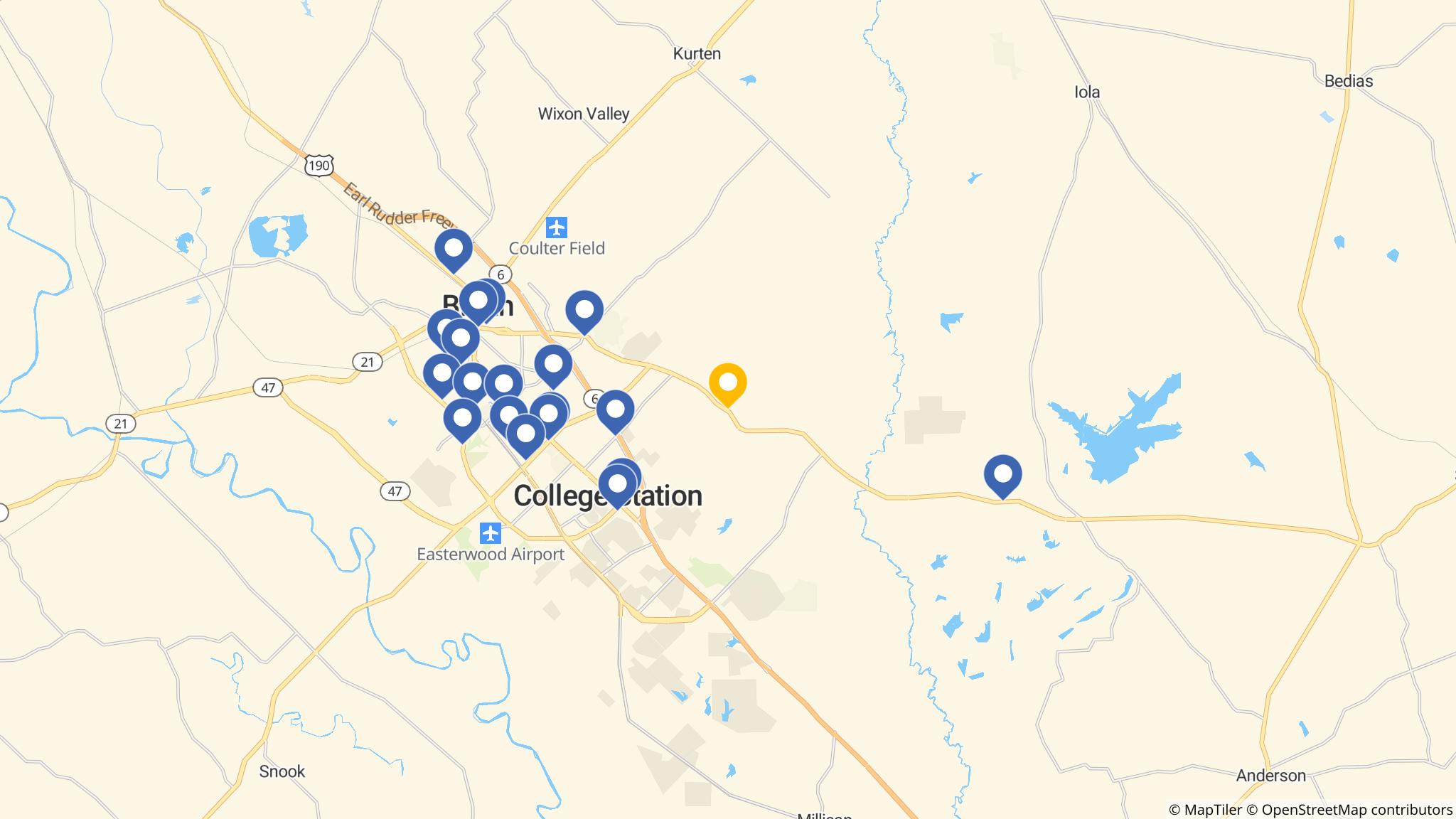 Street map of the ATM area