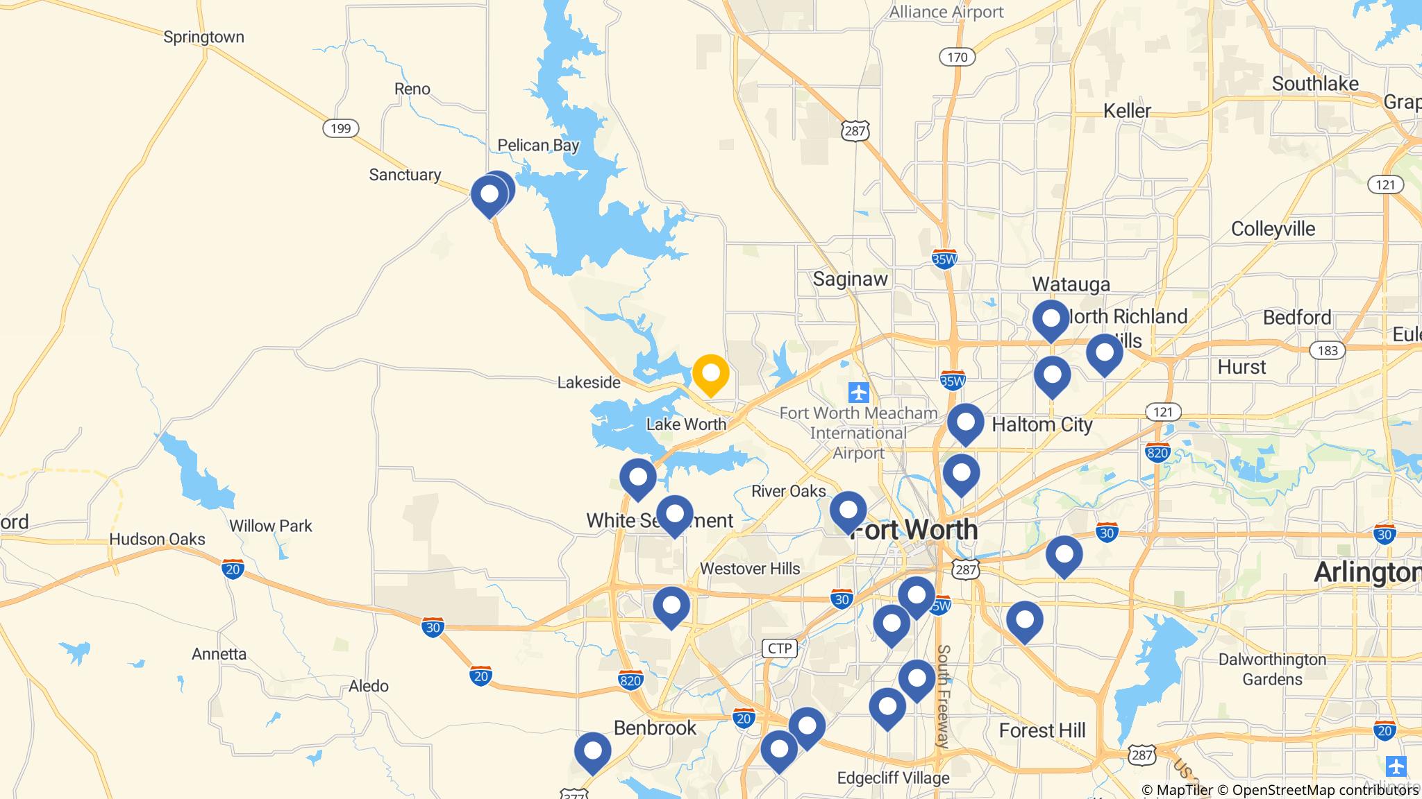 Street map of the ATM area