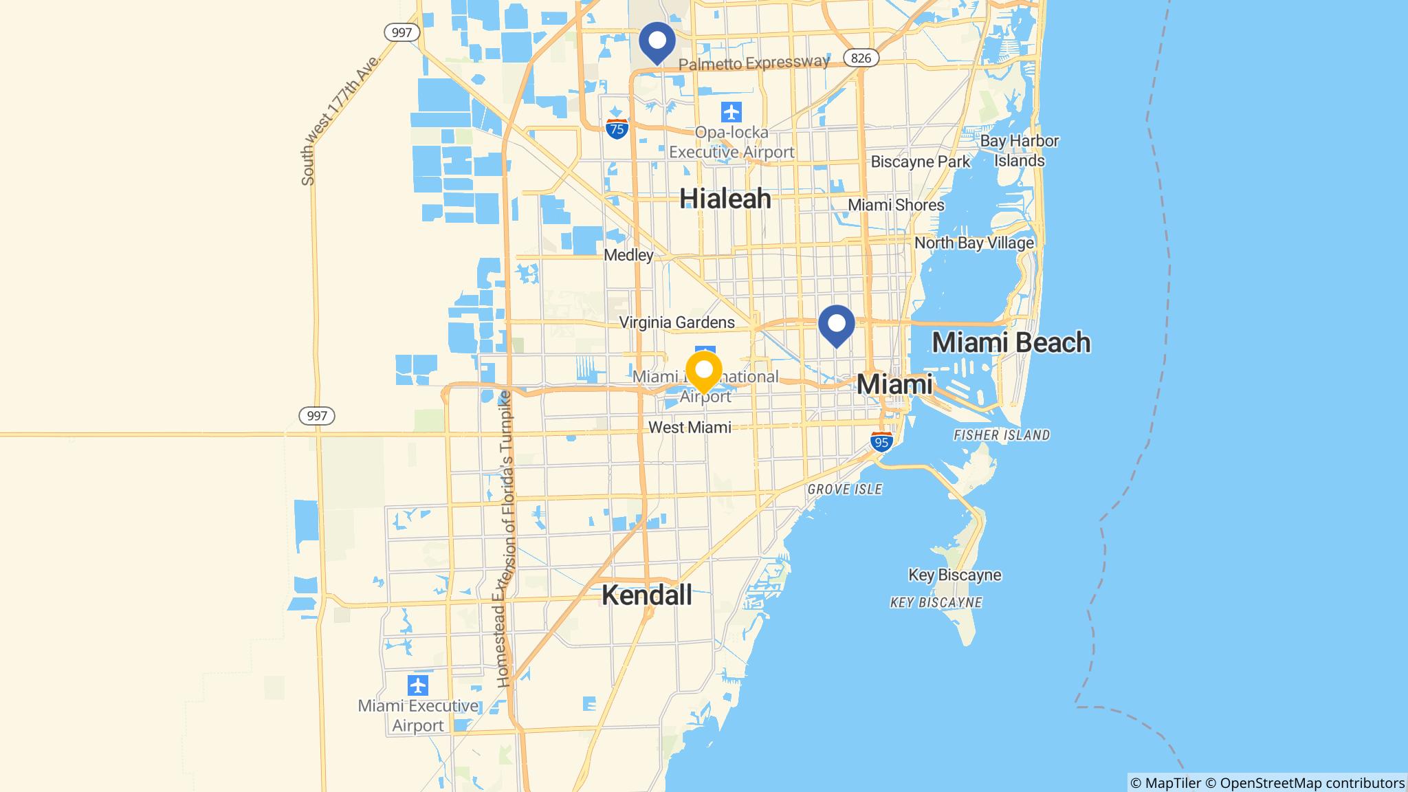 Street map of the ATM area